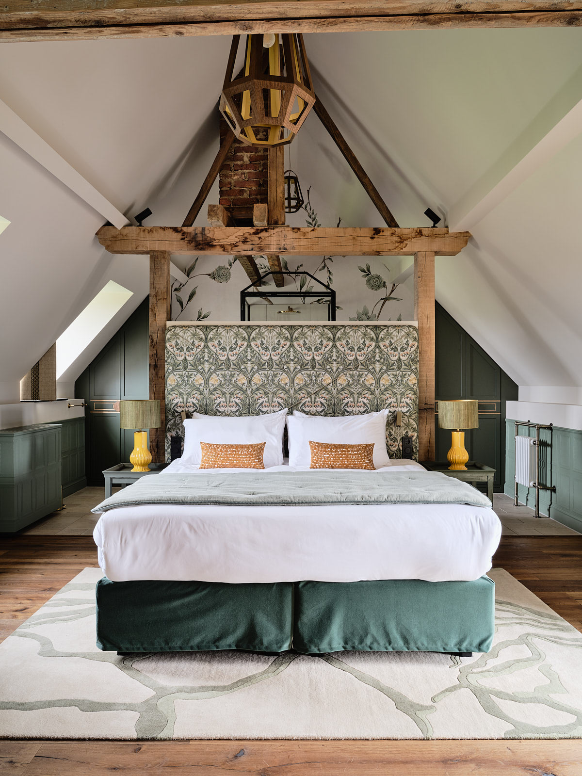 MadameGarage_Chateau_Neercanne_custome and handmade ceramic bedside lamps with coco lampshade MadameGarage_Chateau_Neercanne_custome and handmade ceramic bedside lamps with coco lampshade