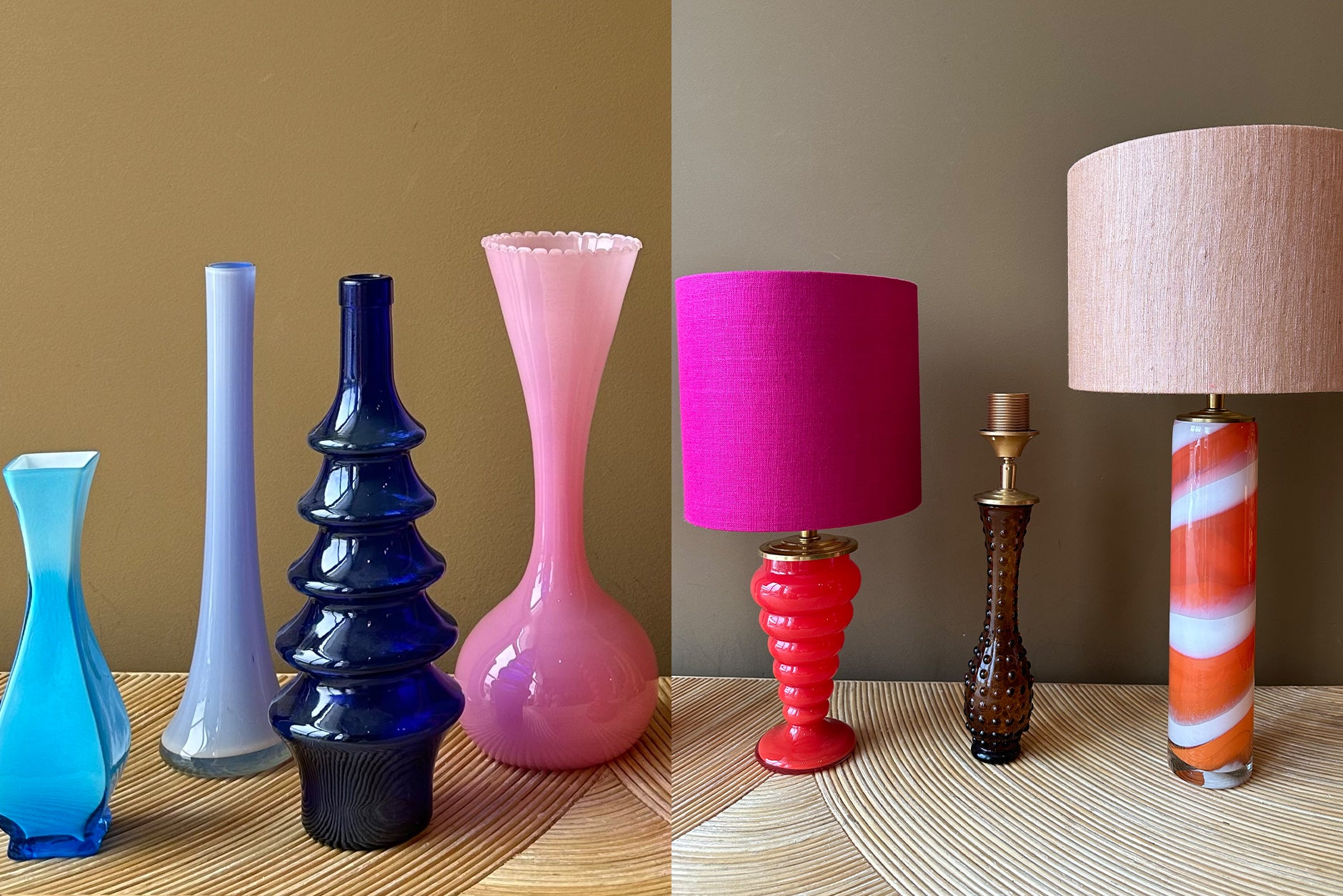 Madame Garage Handmade lamps from vintage glass vases