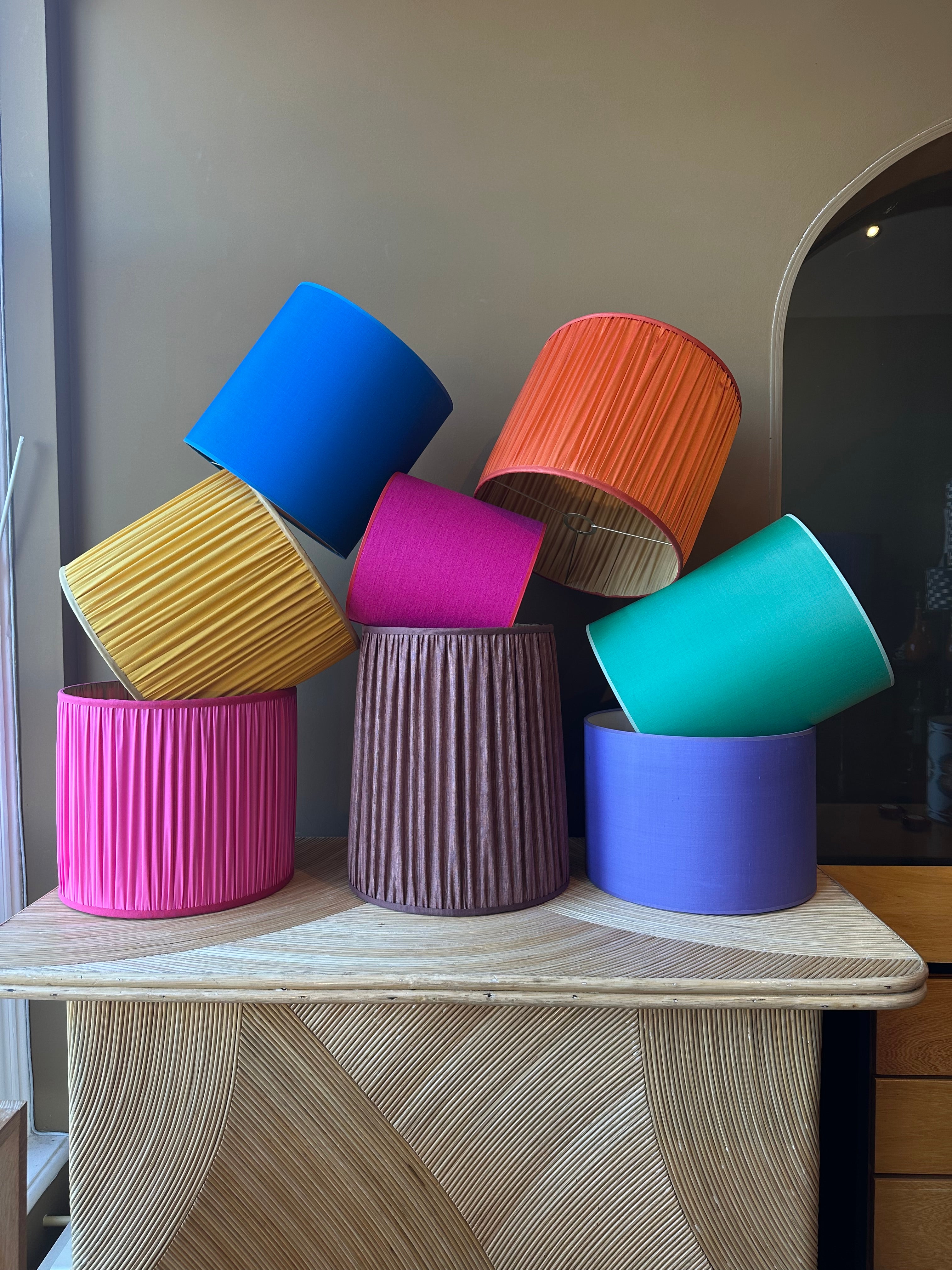 pleated and cilinder shades