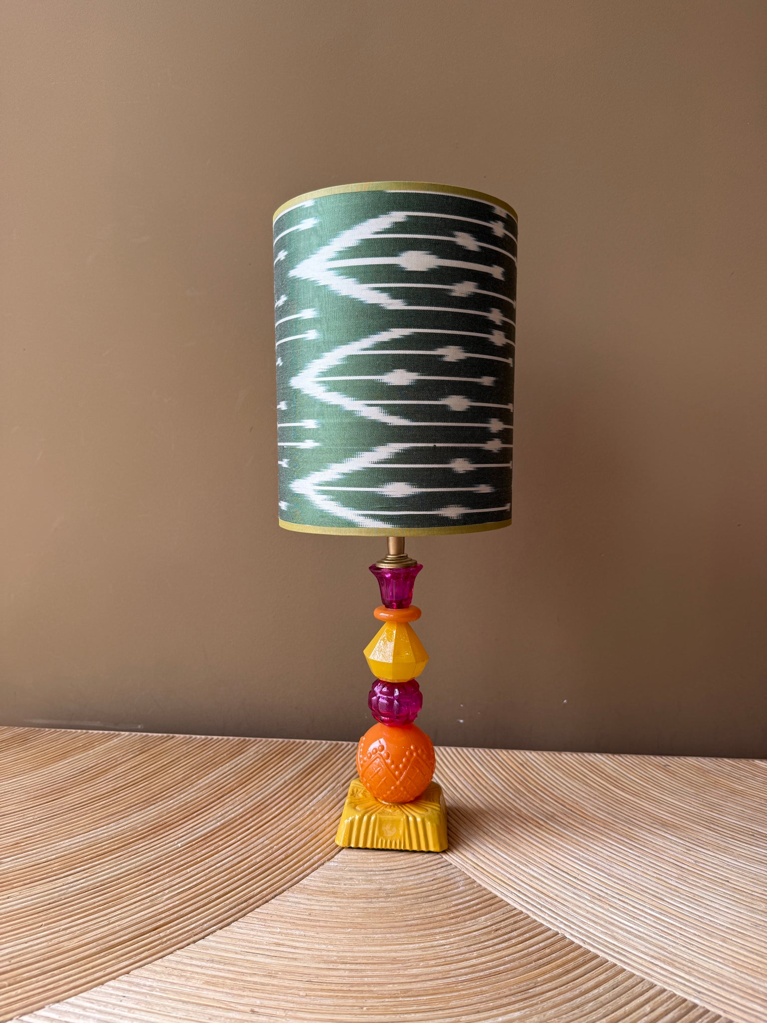 Port-a-Table Pink Yellow Candle