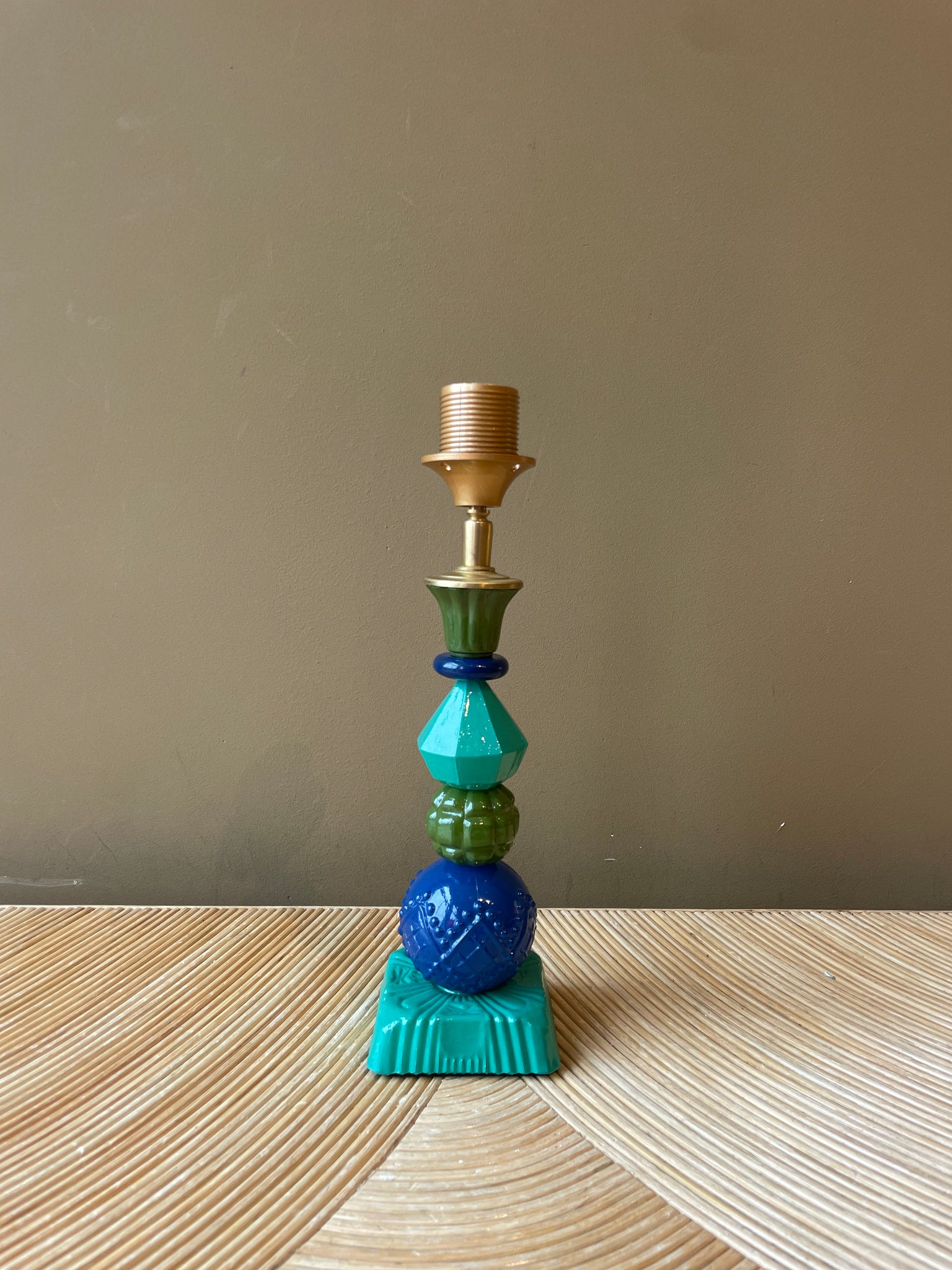 Port-a-Table Green Blue Candle