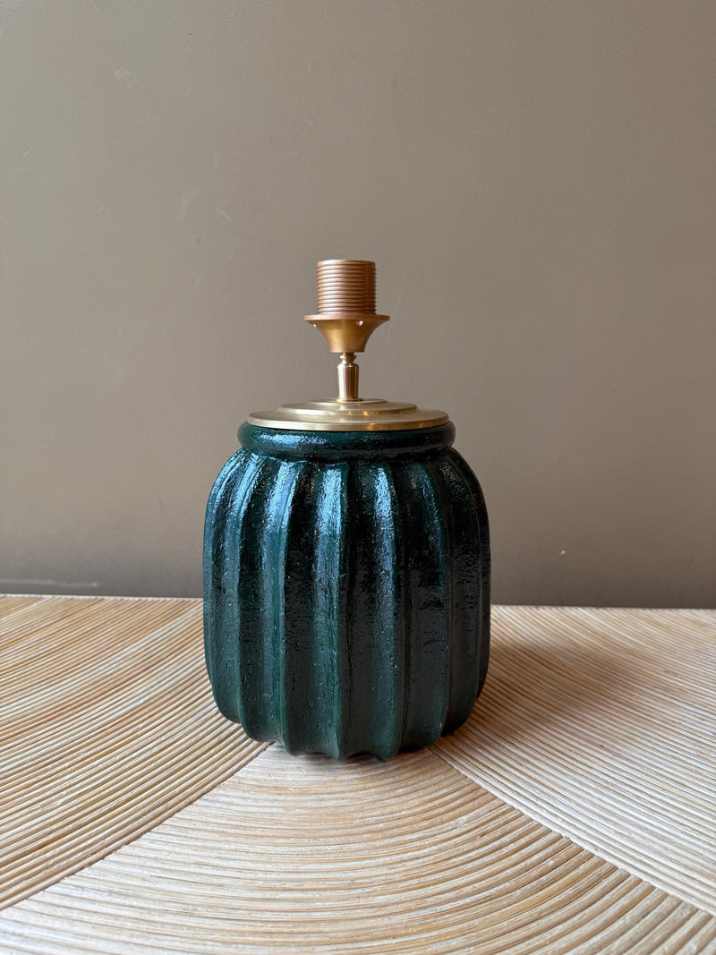 Dark Green Ginger Jar