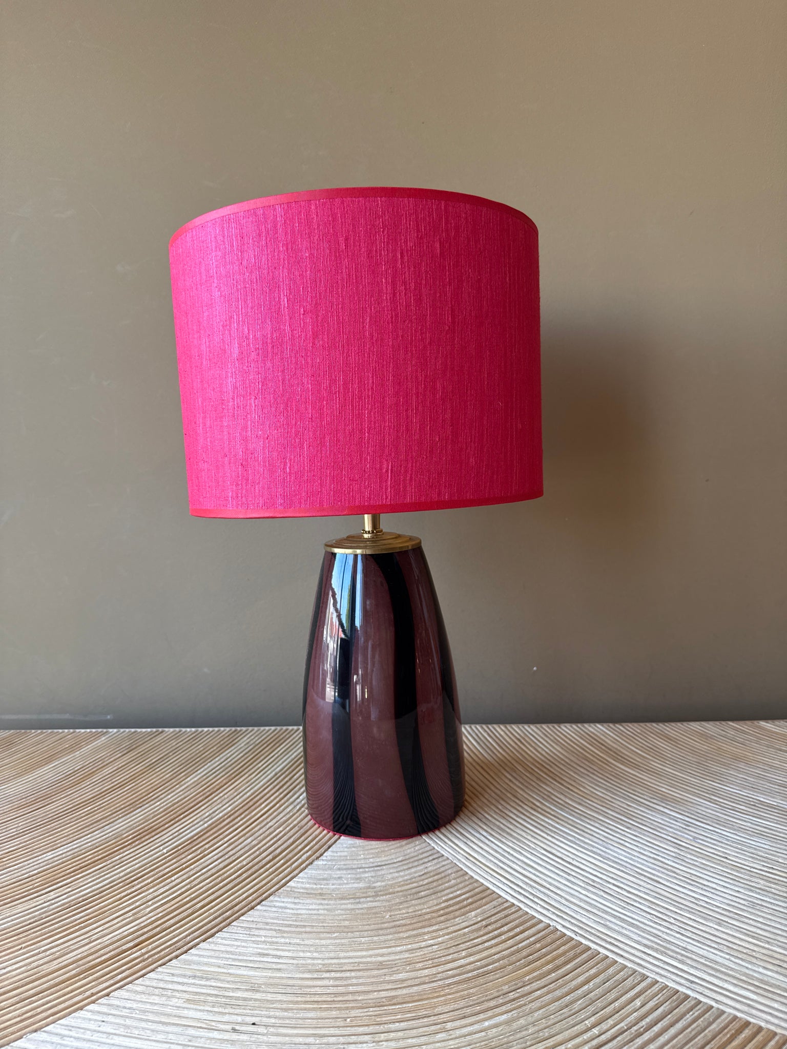 Mauve Stripes Glass