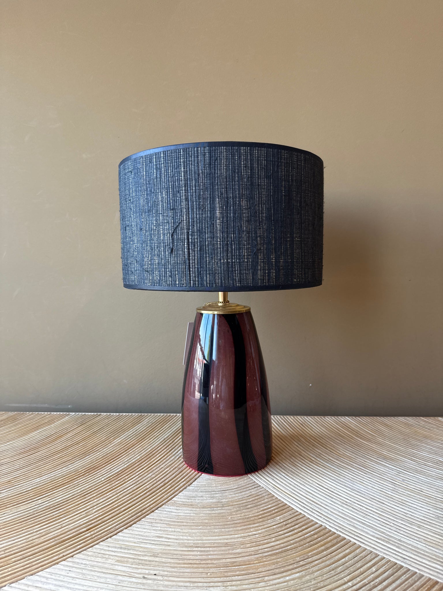 Mauve Stripes Glass