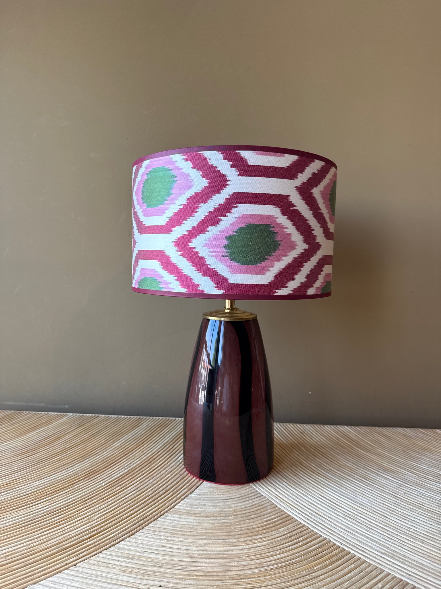 Mauve Stripes Glass