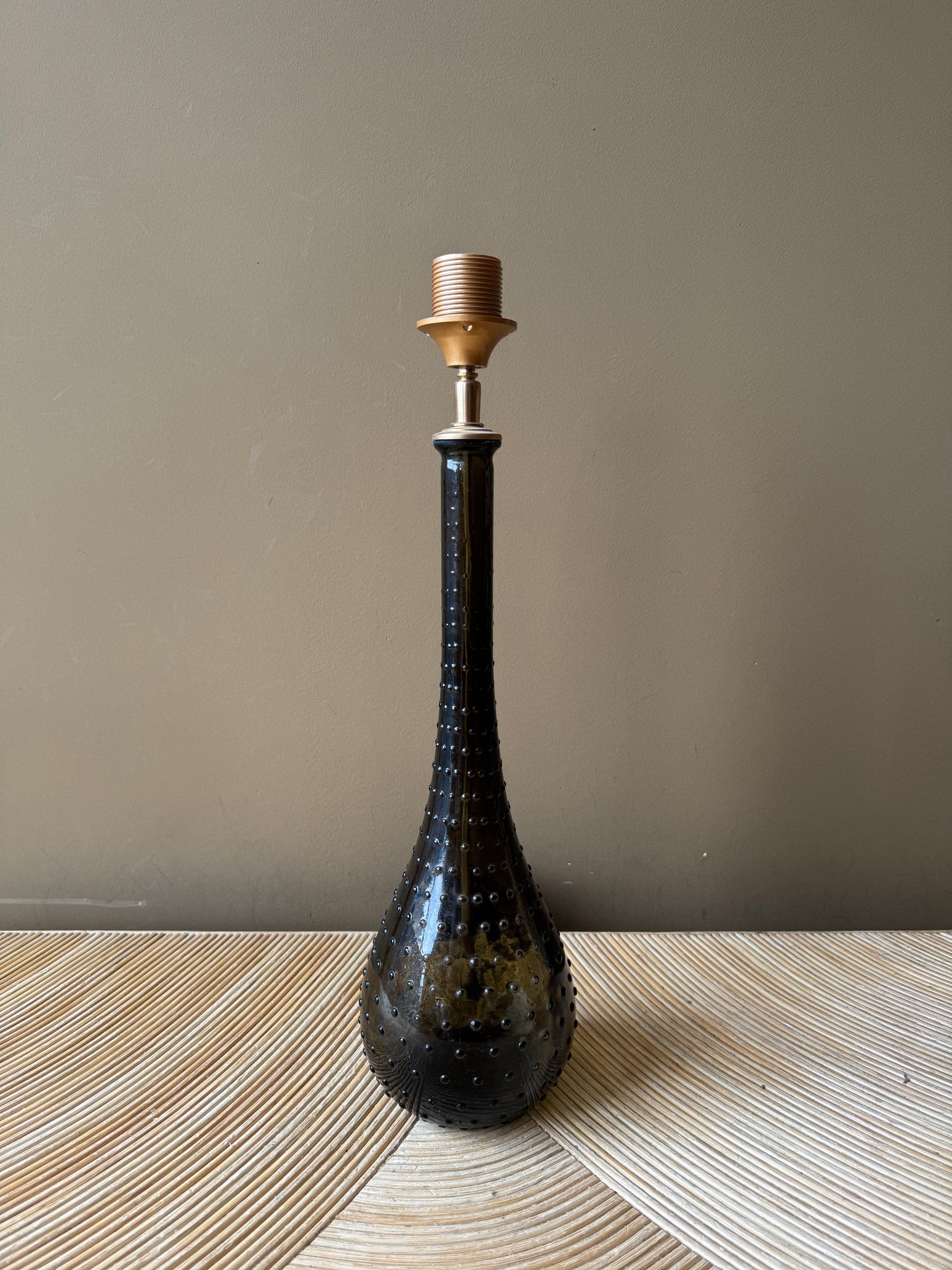 Vintage Black Empoli Glass