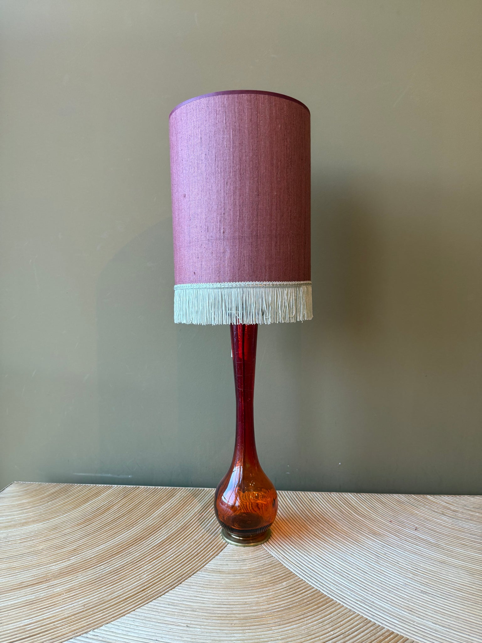 Vintage Brick Red Glass