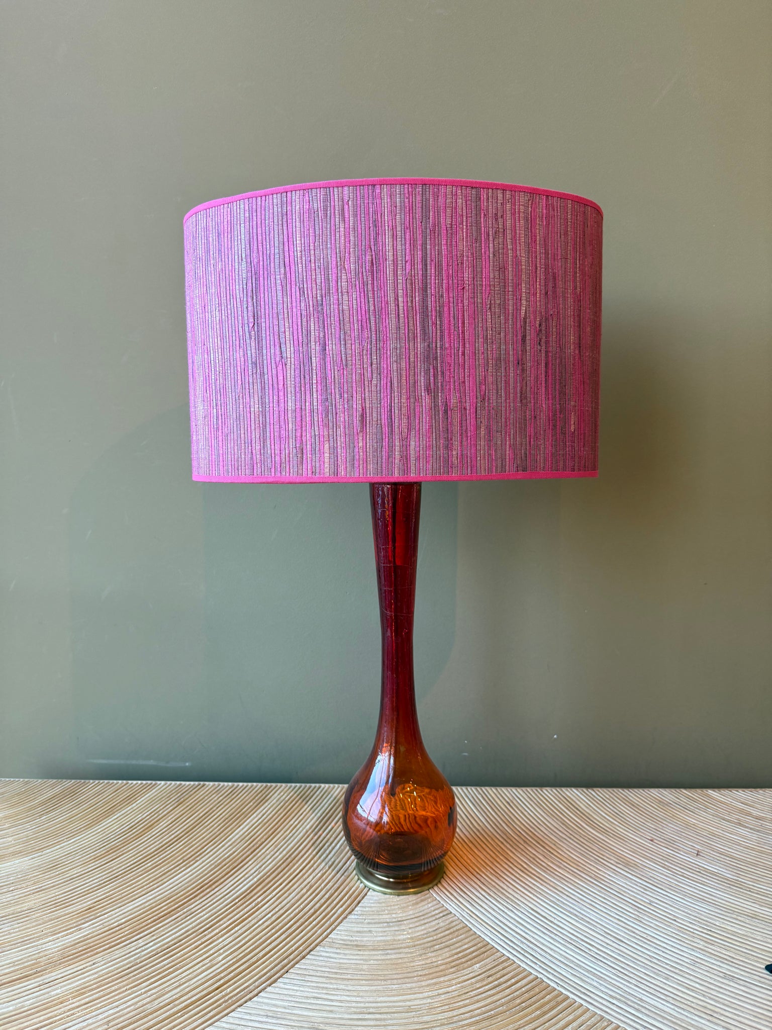 Vintage Brick Red Glass