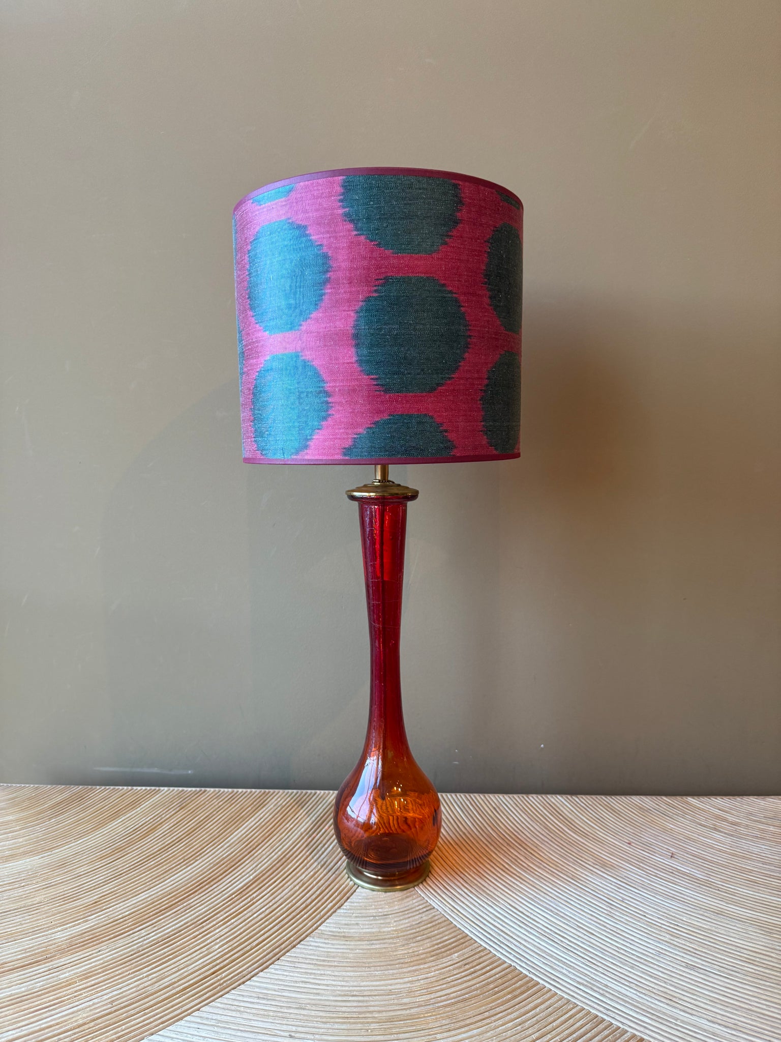 Vintage Brick Red Glass