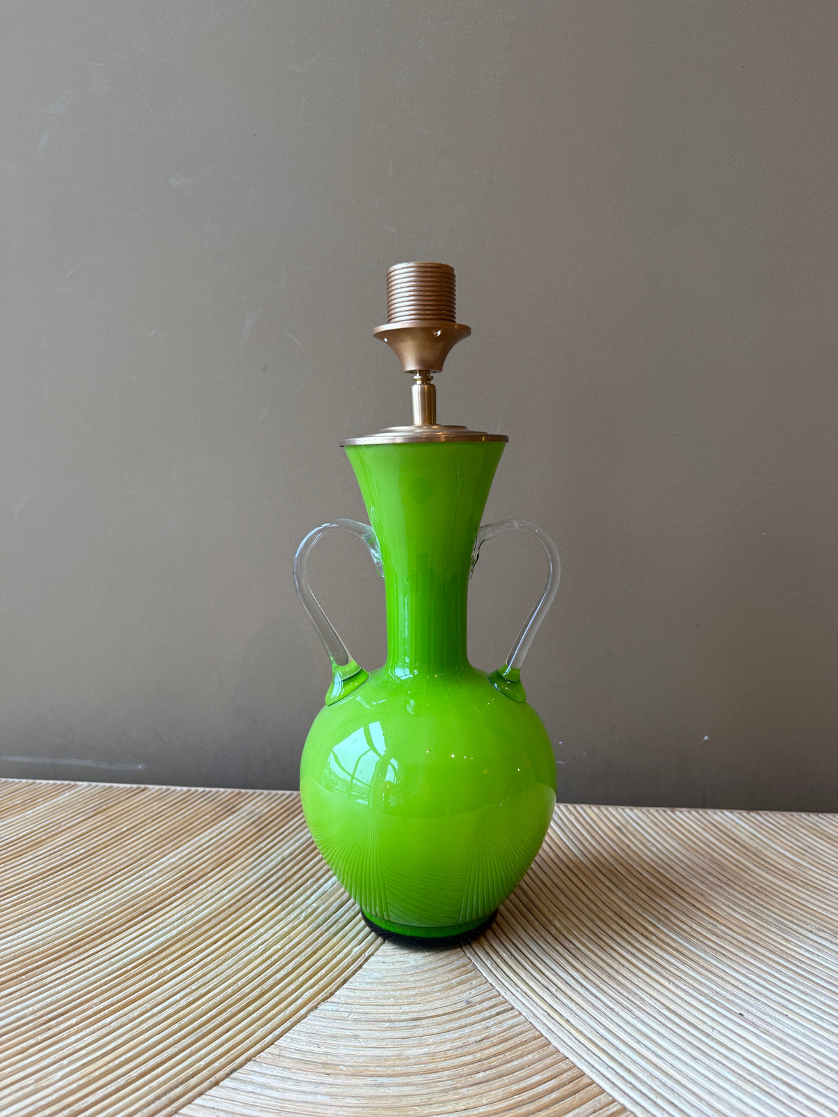 Vintage Lime Green Murano Handles