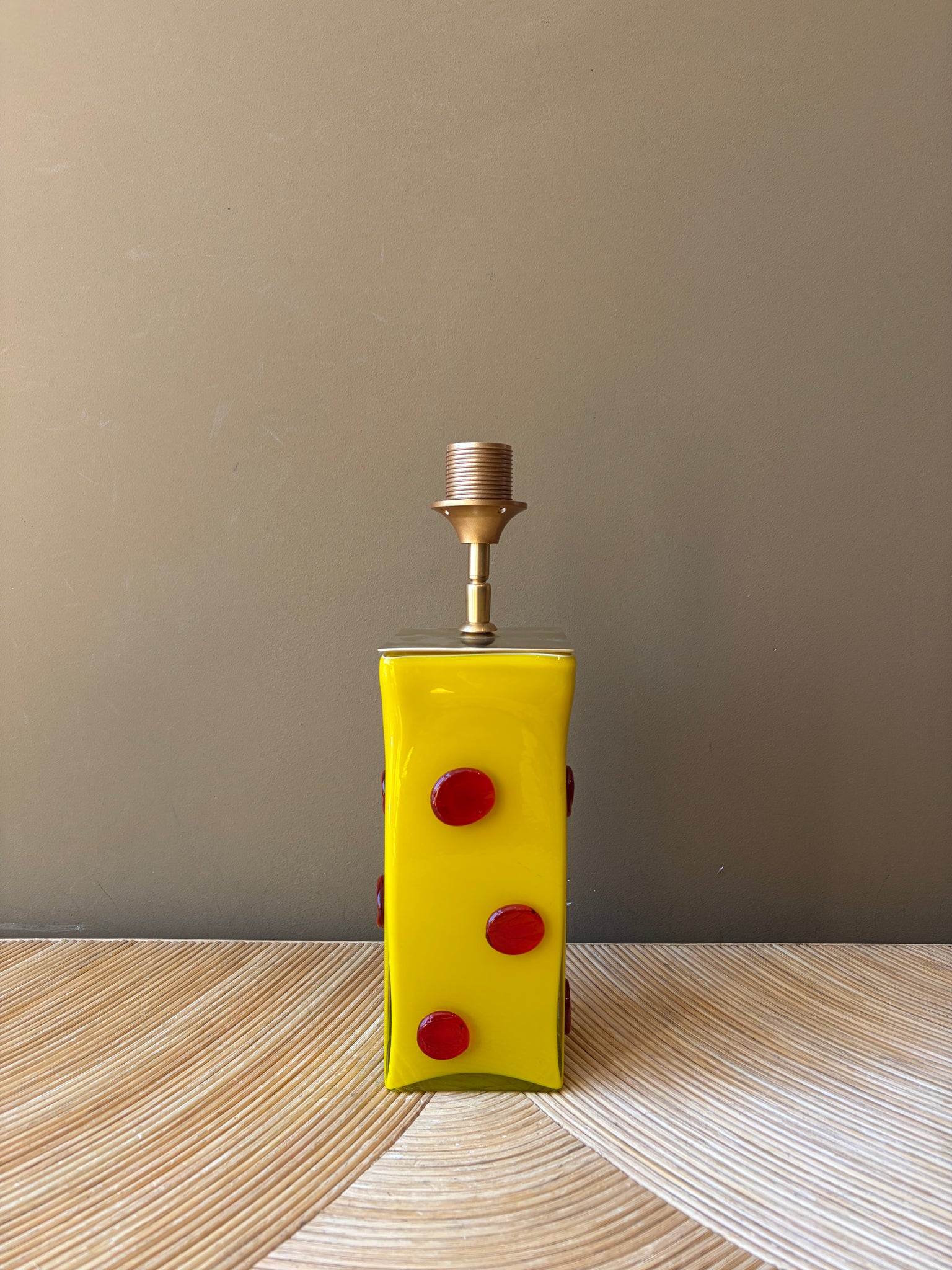 Vintage Yellow Red Dots