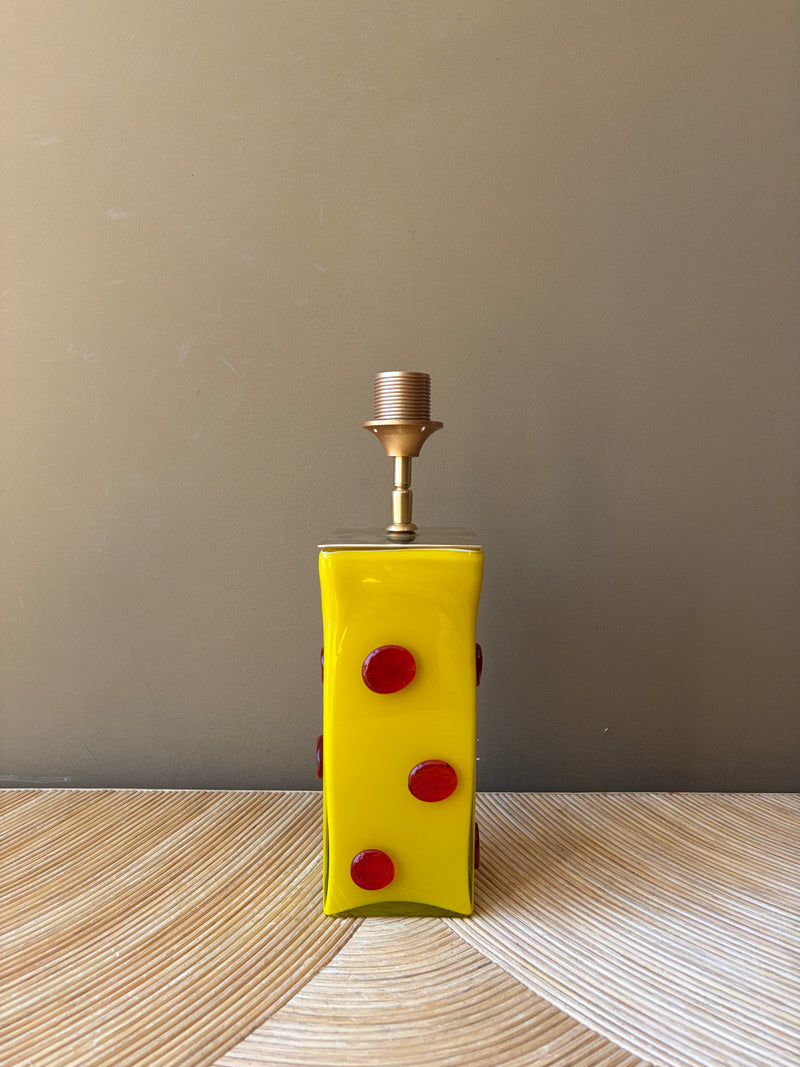 Vintage Yellow Red Dots
