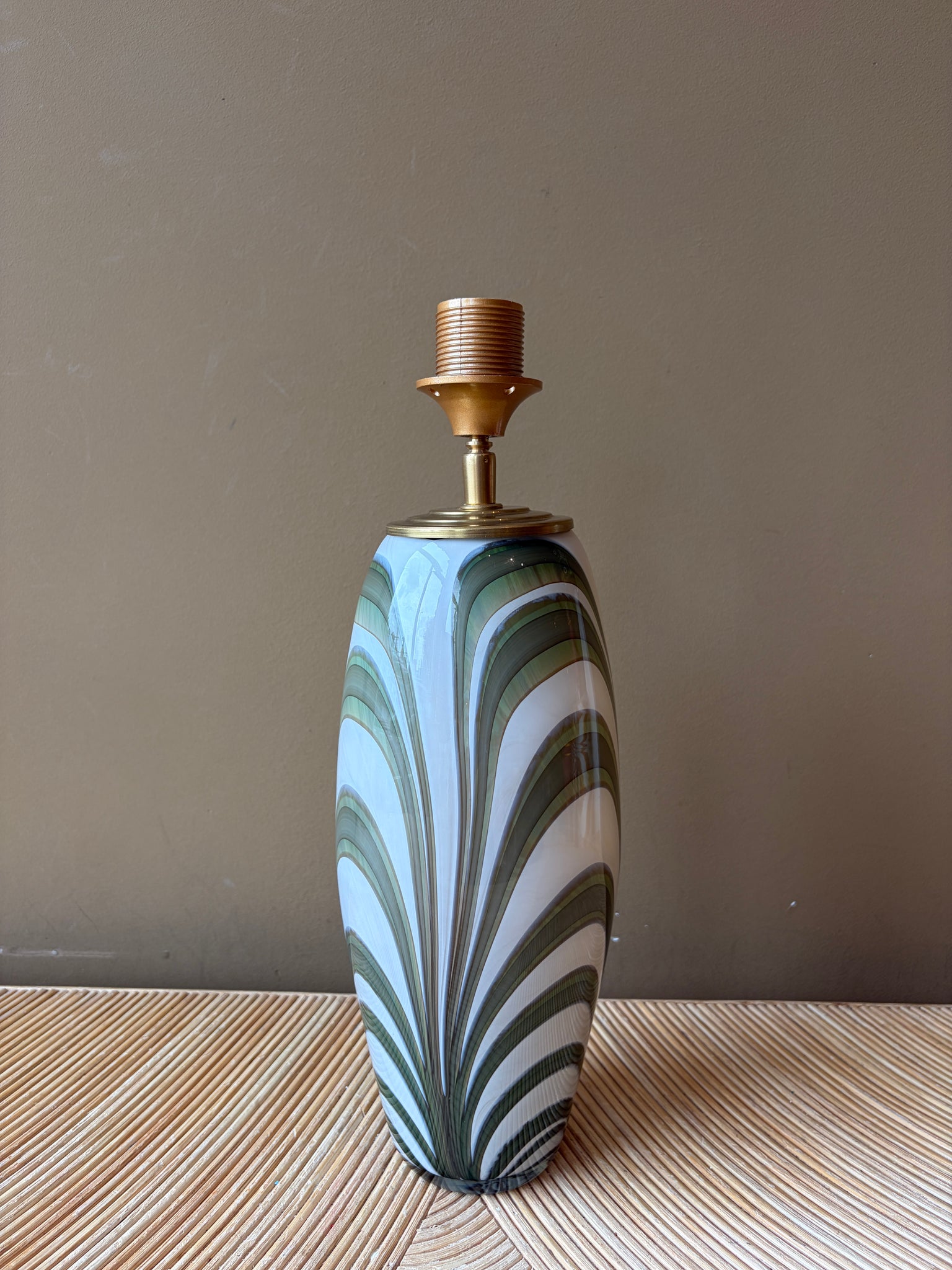 Vintage Murano Khaki Swirls