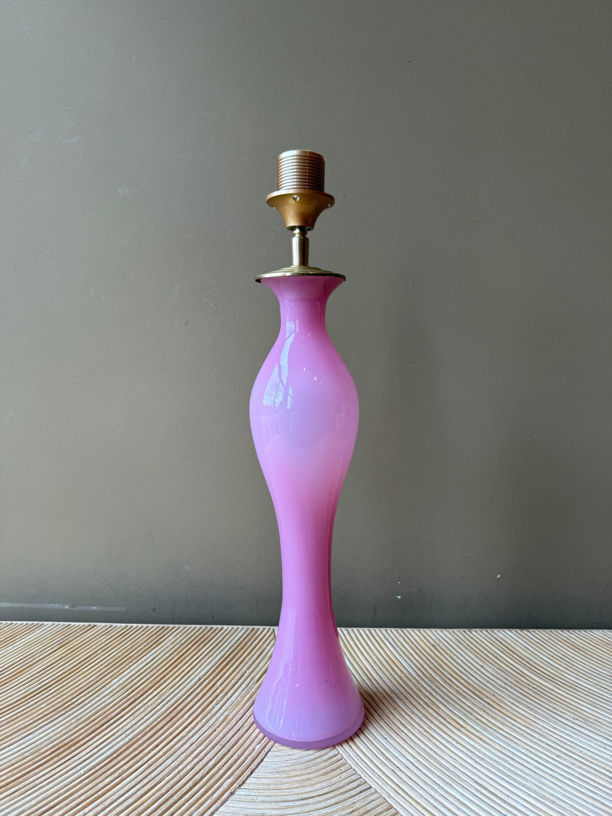 Vintage Glass Tall Pink Hourglass