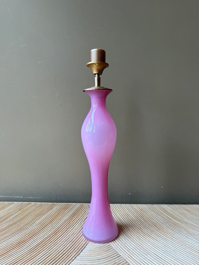 Vintage Glass Tall Pink Hourglass