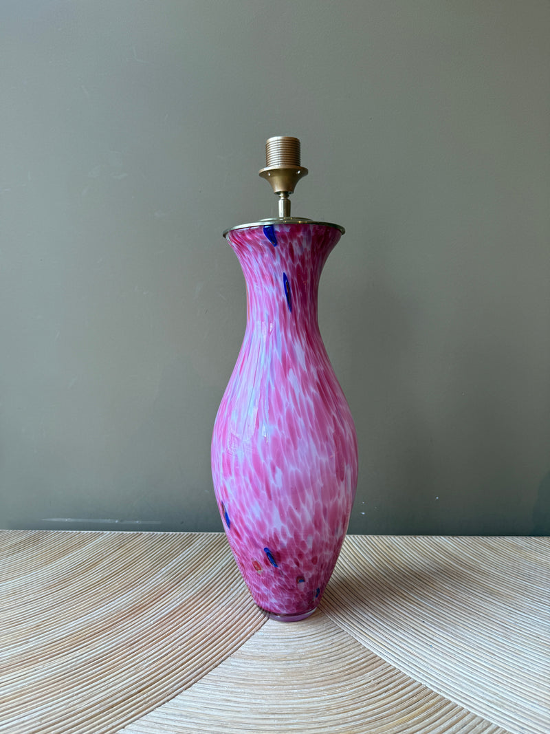Vintage Glass Pink Purple Confetti
