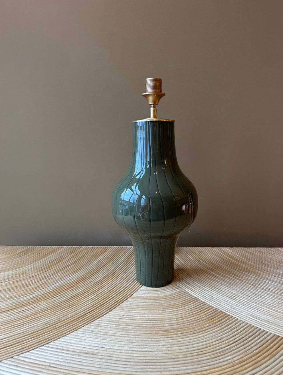Glossy Army Green Stripes