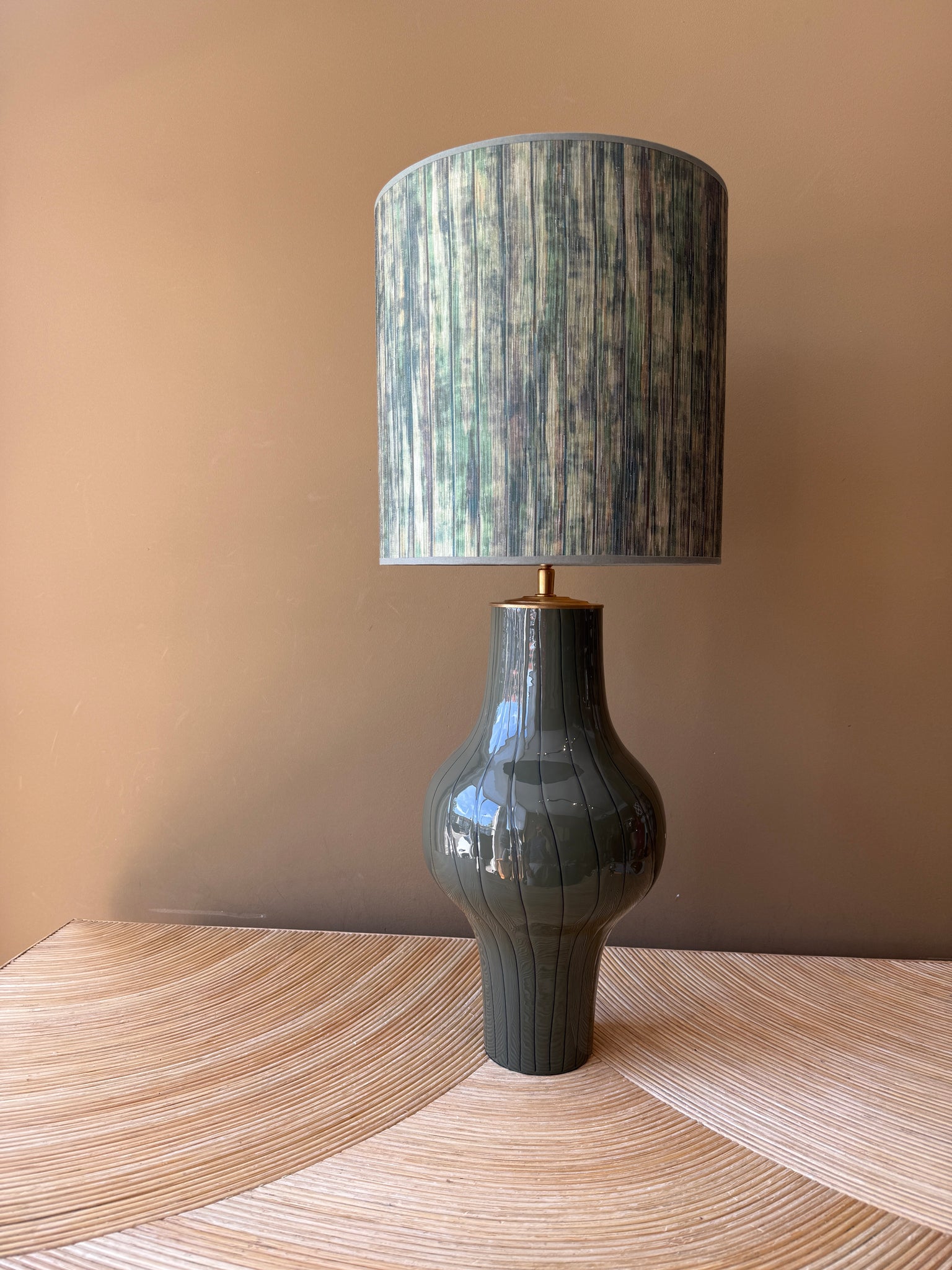 Glossy Army Green Stripes