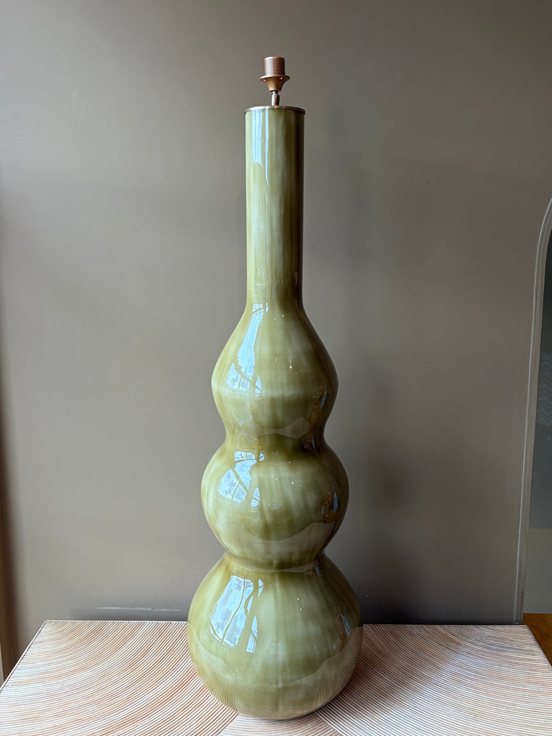 Floor Lamp Steel Green Bulbs