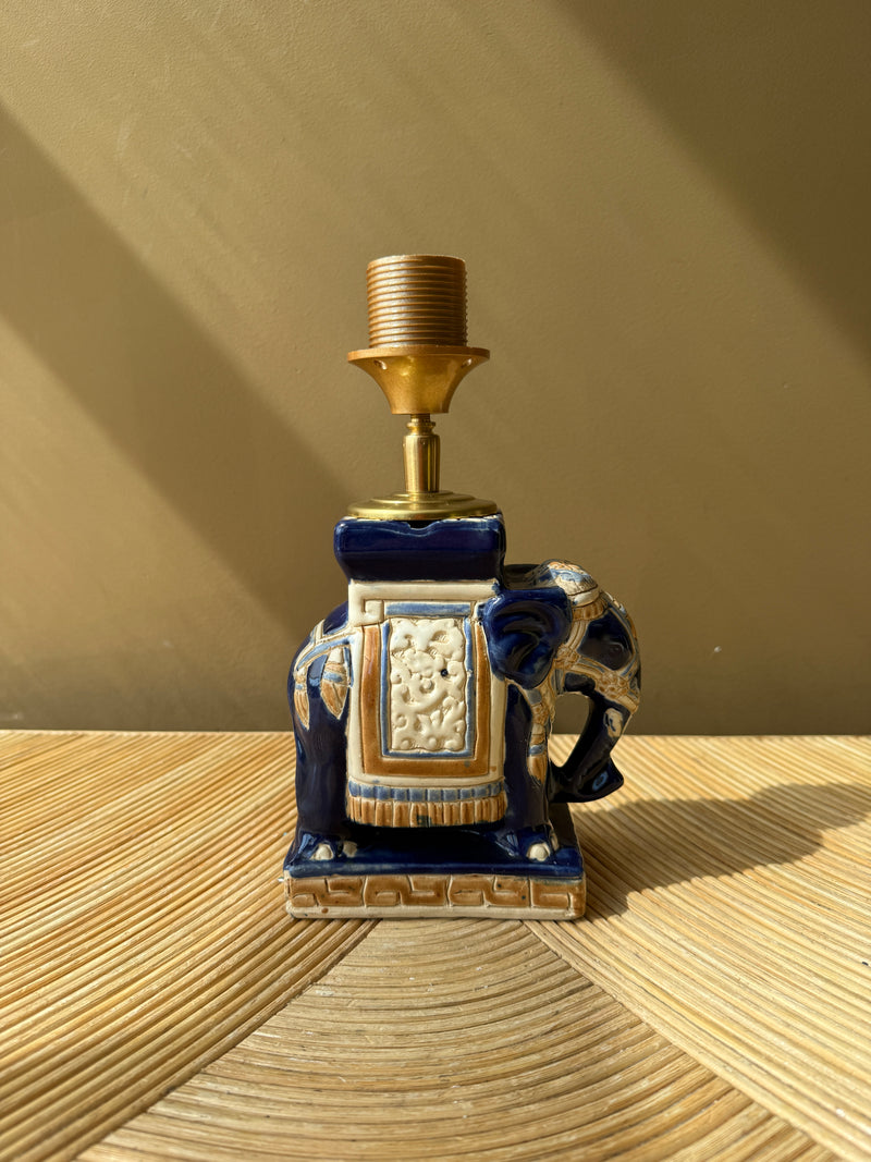 Elephant Blue White Brown XS