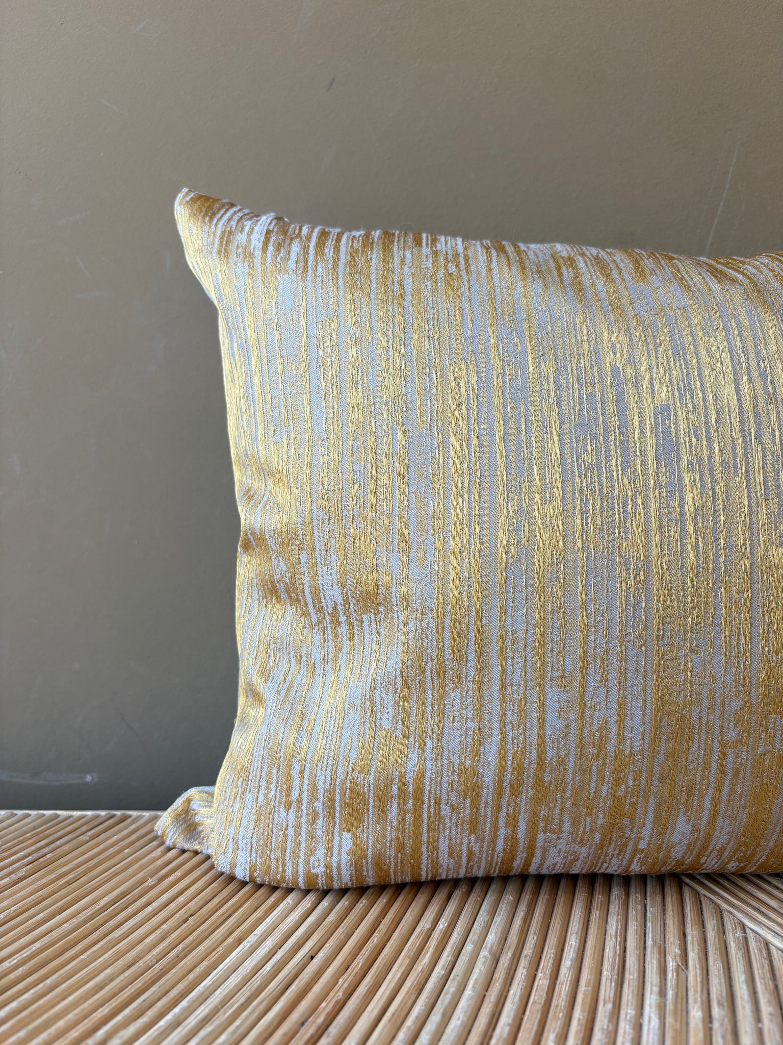 SALE Cushion Mustard Rain - Silk
