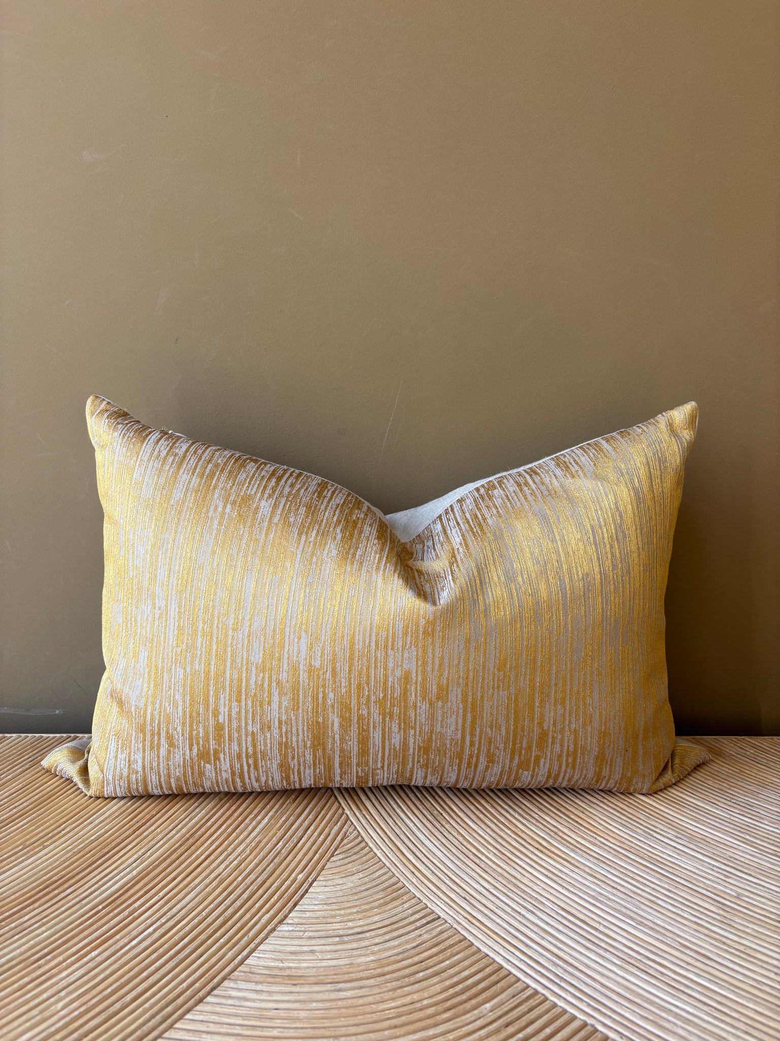 SALE Cushion Mustard Rain - Silk