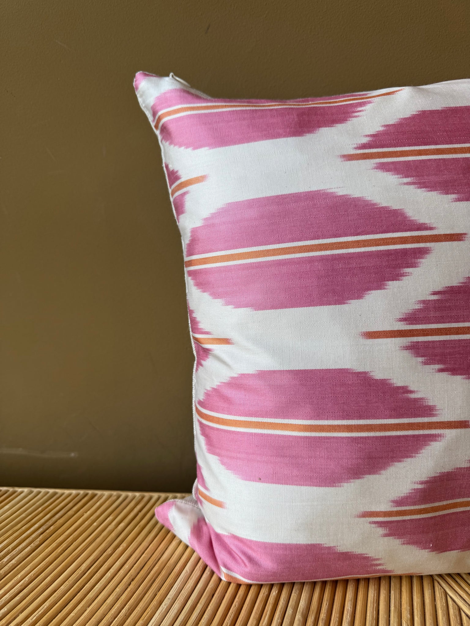 SALE Cushion Pink Candy - Silk Ikat