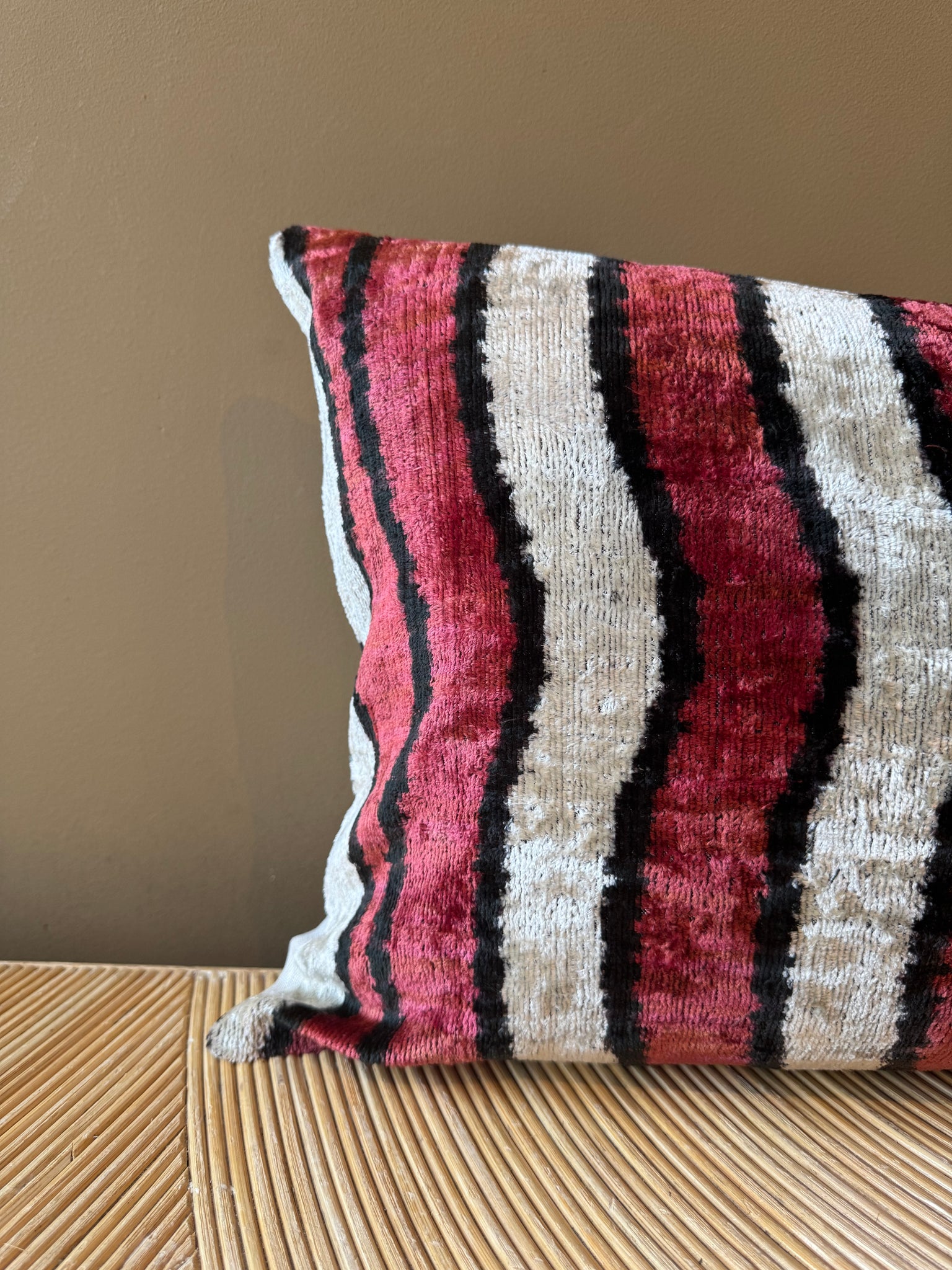 SALE Cushion Velvet Moustache - Velvet Ikat