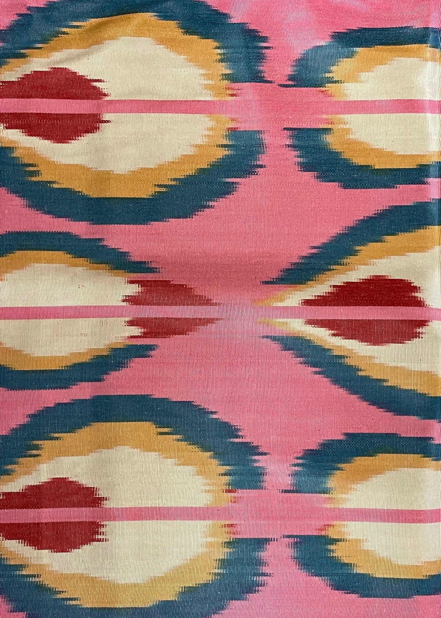 Silk Ikat  Pink Avocado