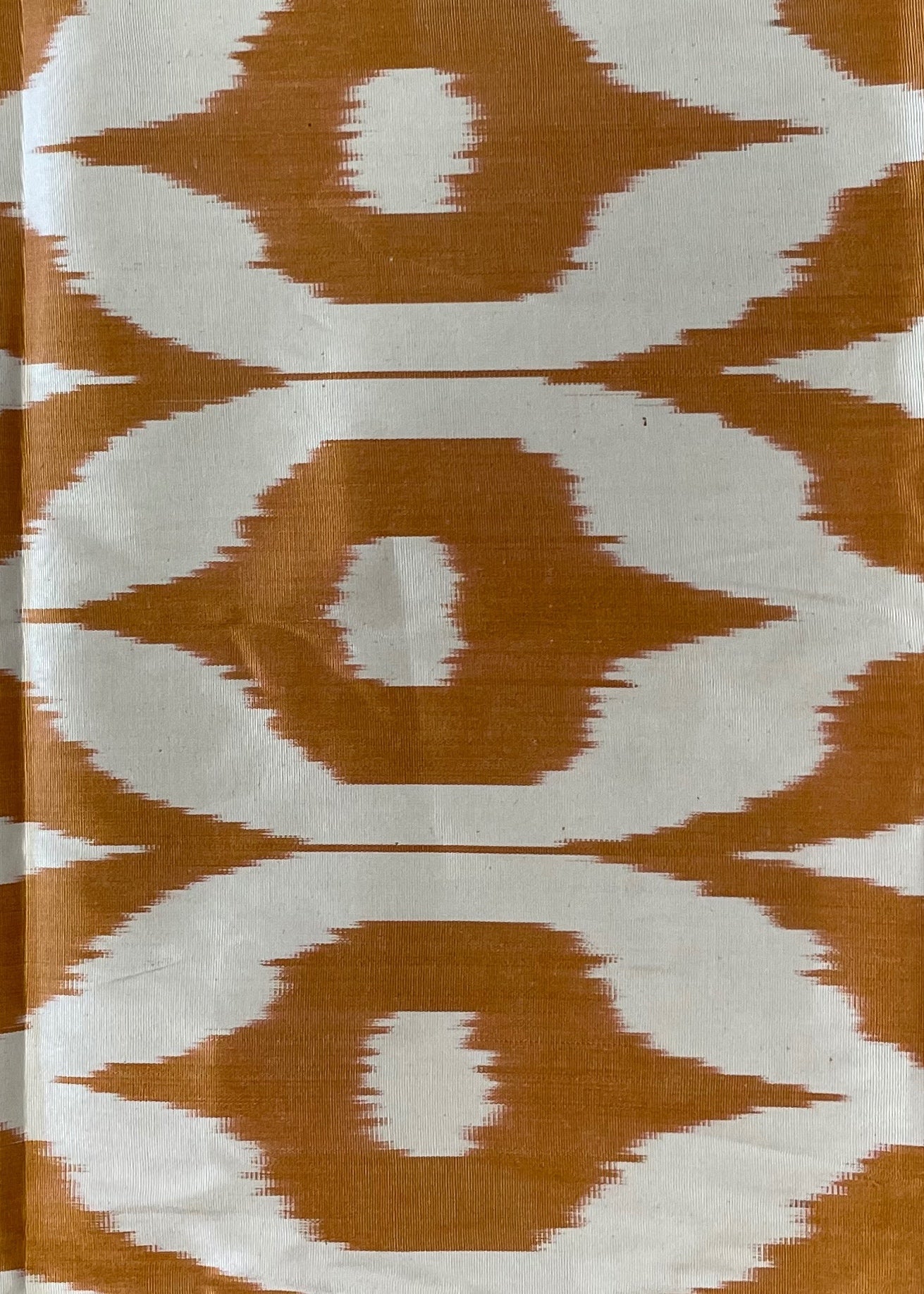 Orange Crown Silk Ikat