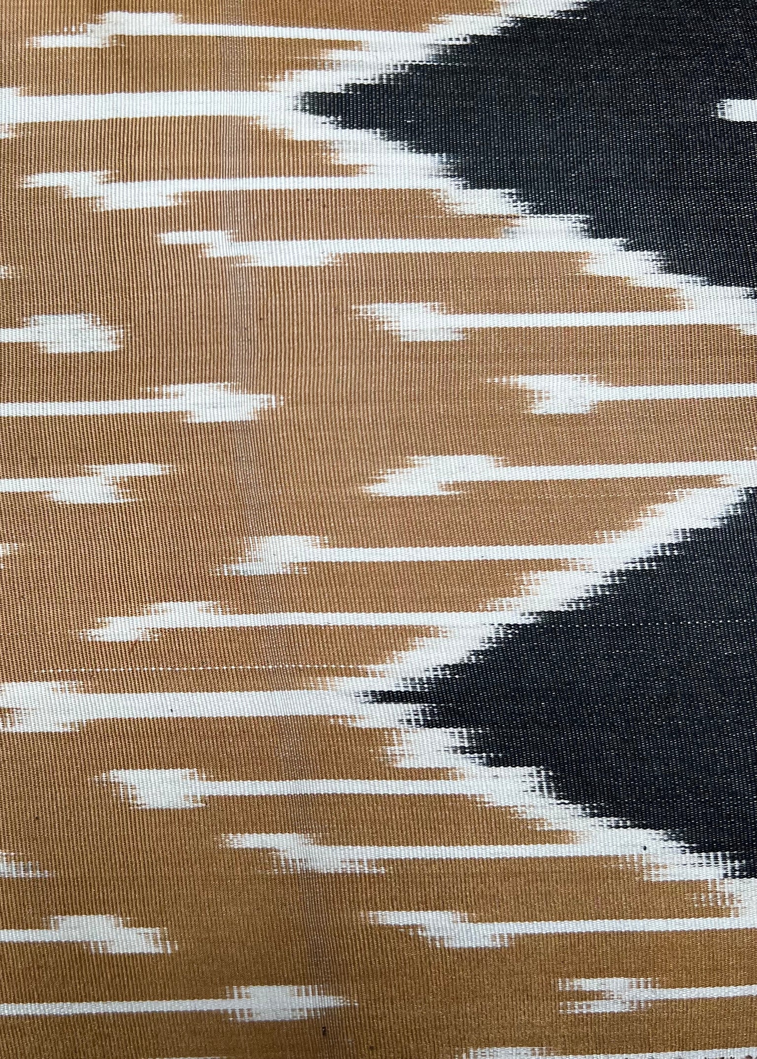 Caramel Zigzag Silk Ikat