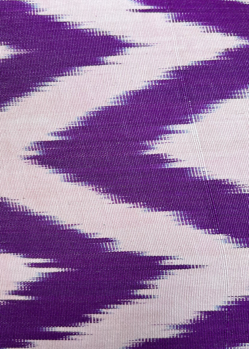 Purple Pink Zigzag Silk Ikat