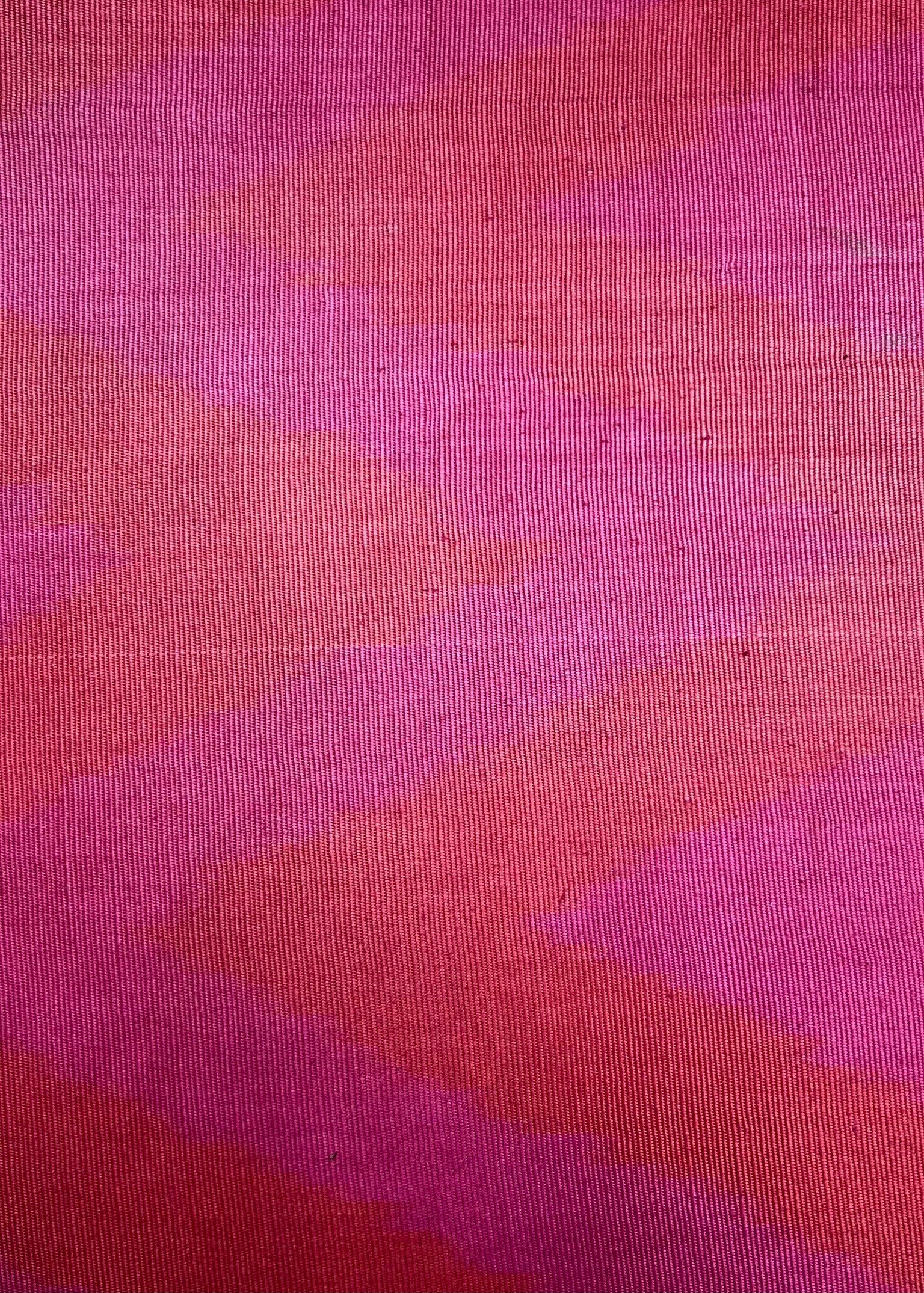 Dark Pink Red Zigzag Silk Ikat