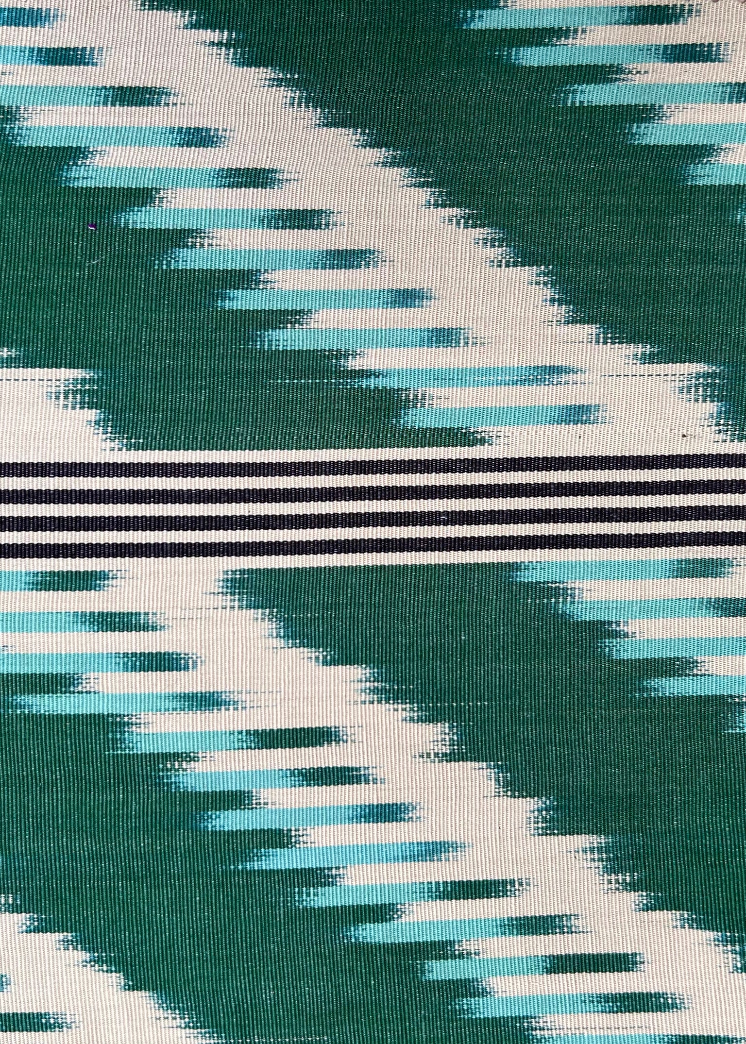 Green Azzurro Silk Ikat
