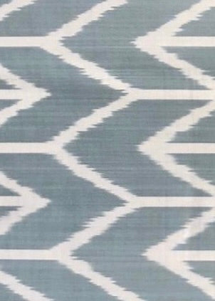 Ice Blue Arrow Silk Ikat