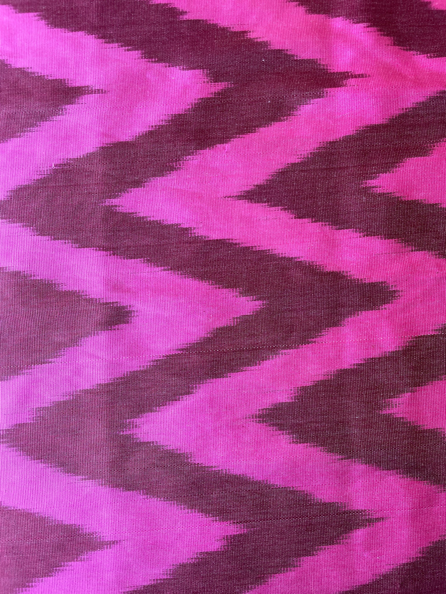 Terra Pink Zigzag Silk Ikat
