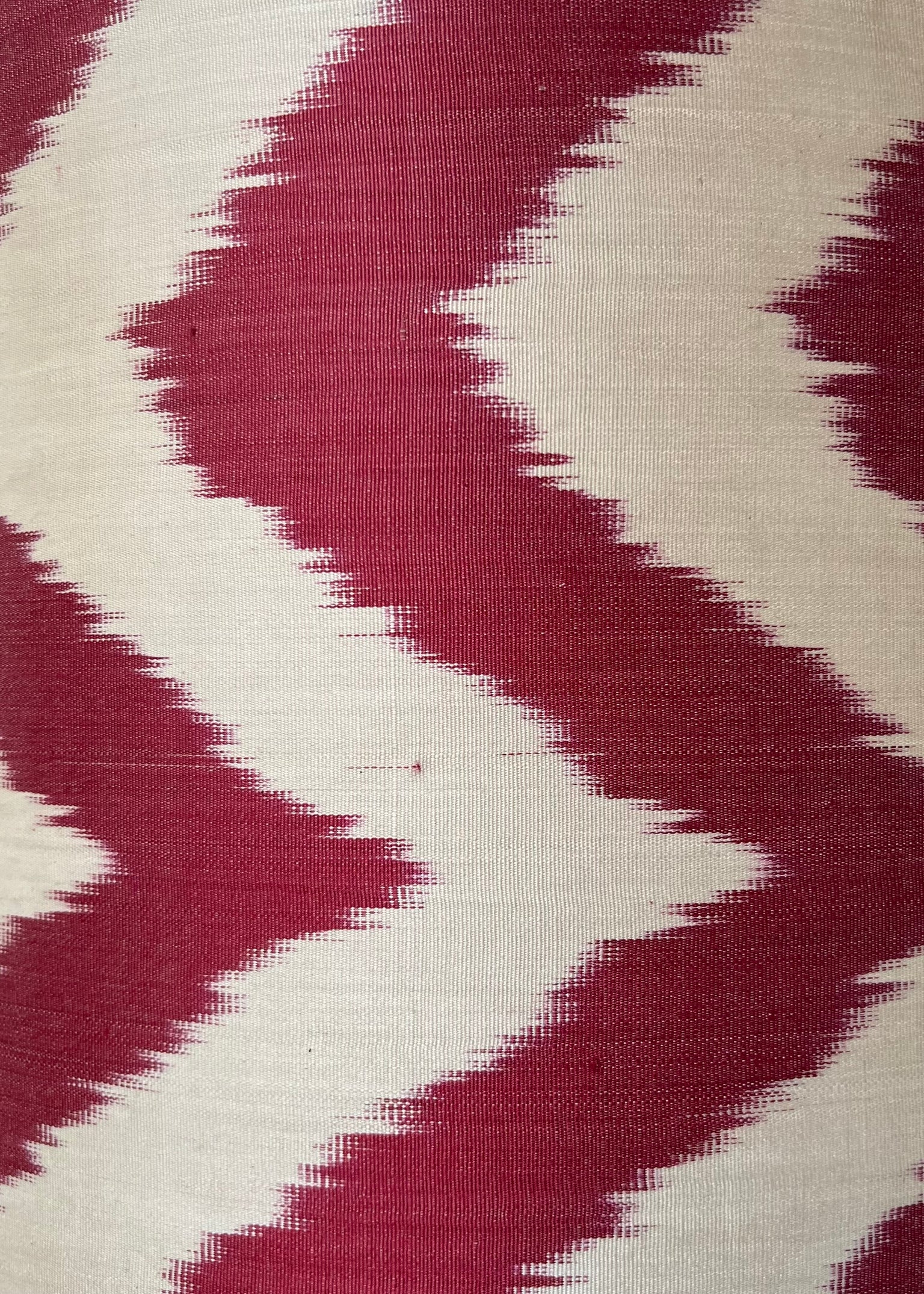 Rapberry Zigzag Silk Ikat