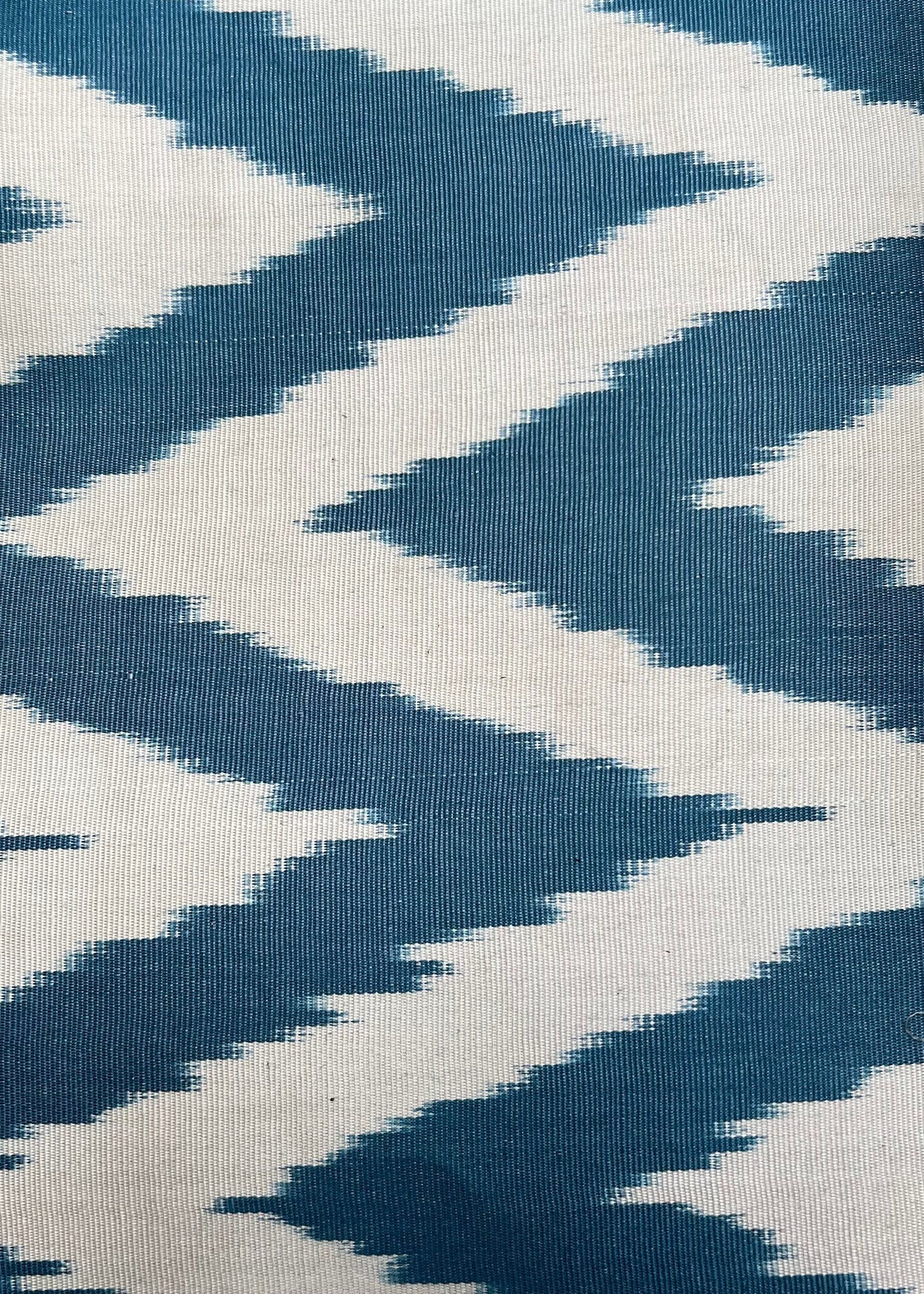Petrol Blue Zigzag Silk Ikat