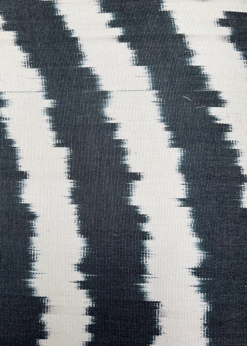 Black Waves Silk Ikat