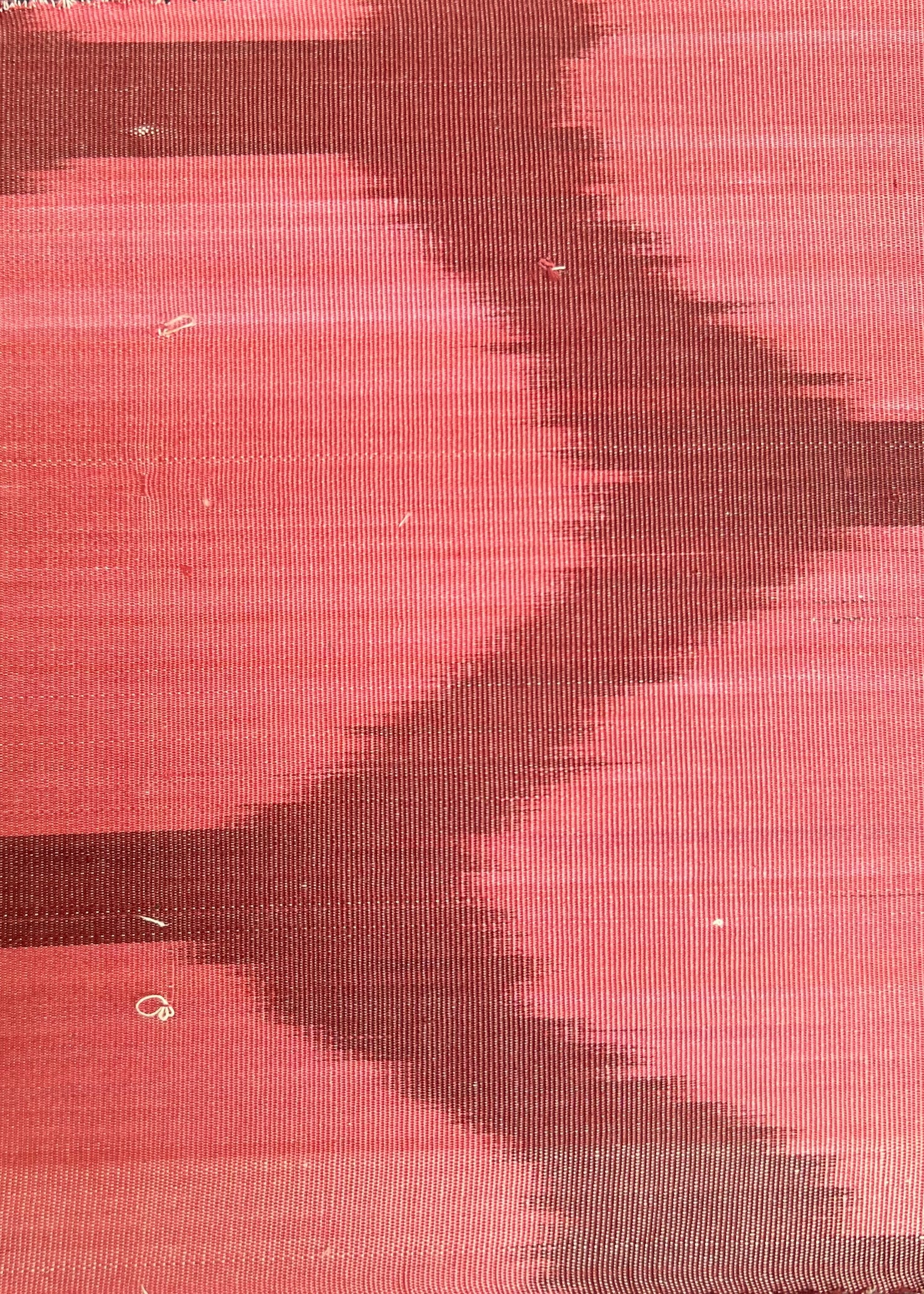 Pink Dots On Merlot Silk Ikat