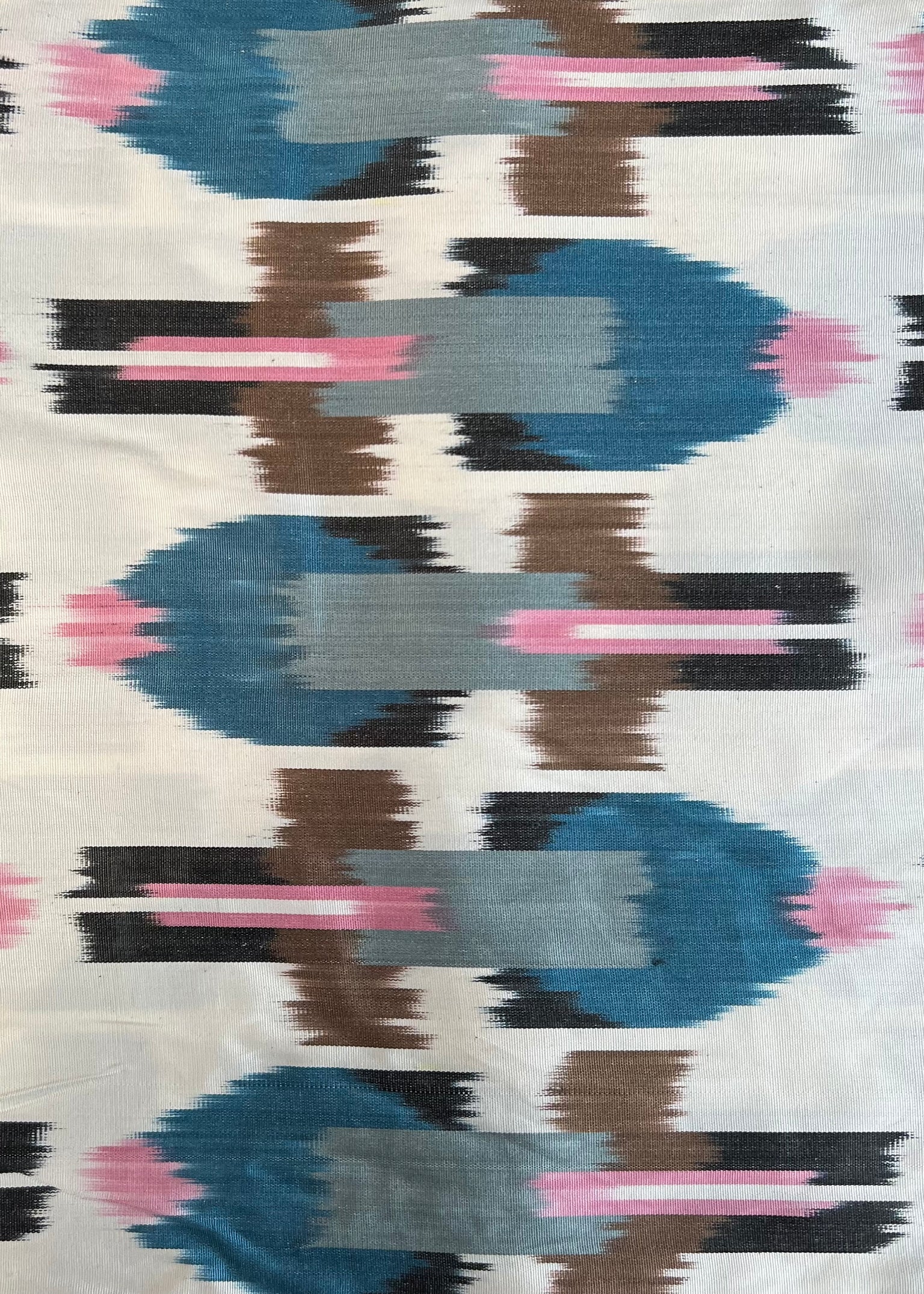 Pink Blue Rocket Silk Ikat