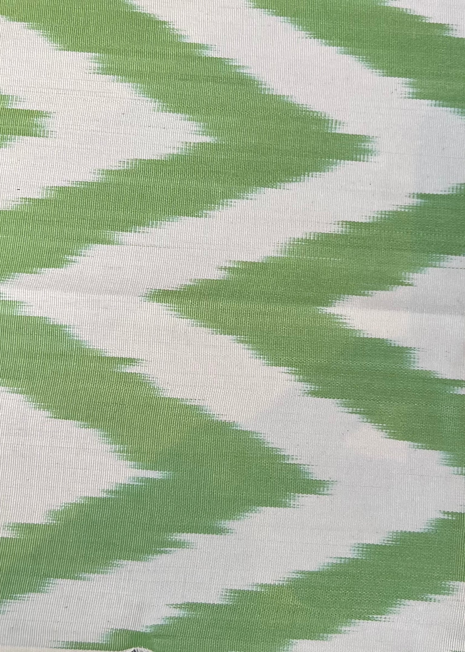 Green Grass Zigzag Silk Ikat