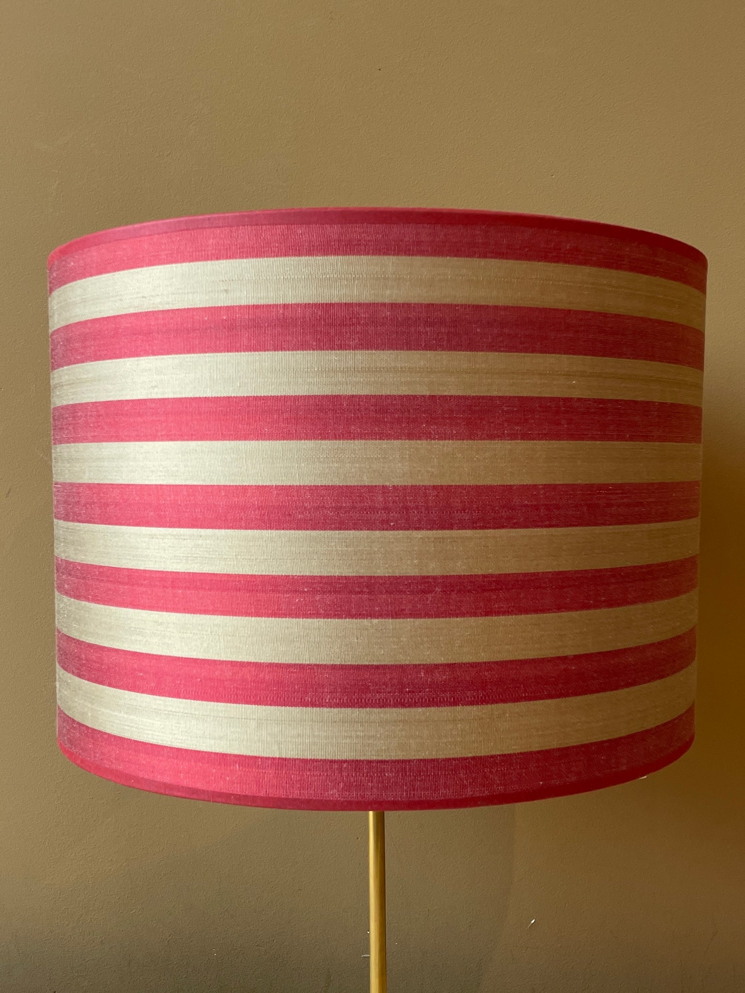 Red Beige Stripes Silk Ikat