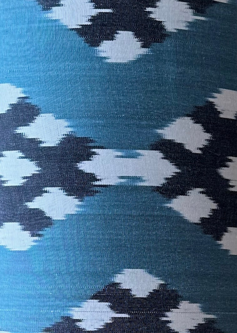 Blue Brussels Sprouts Silk Ikat