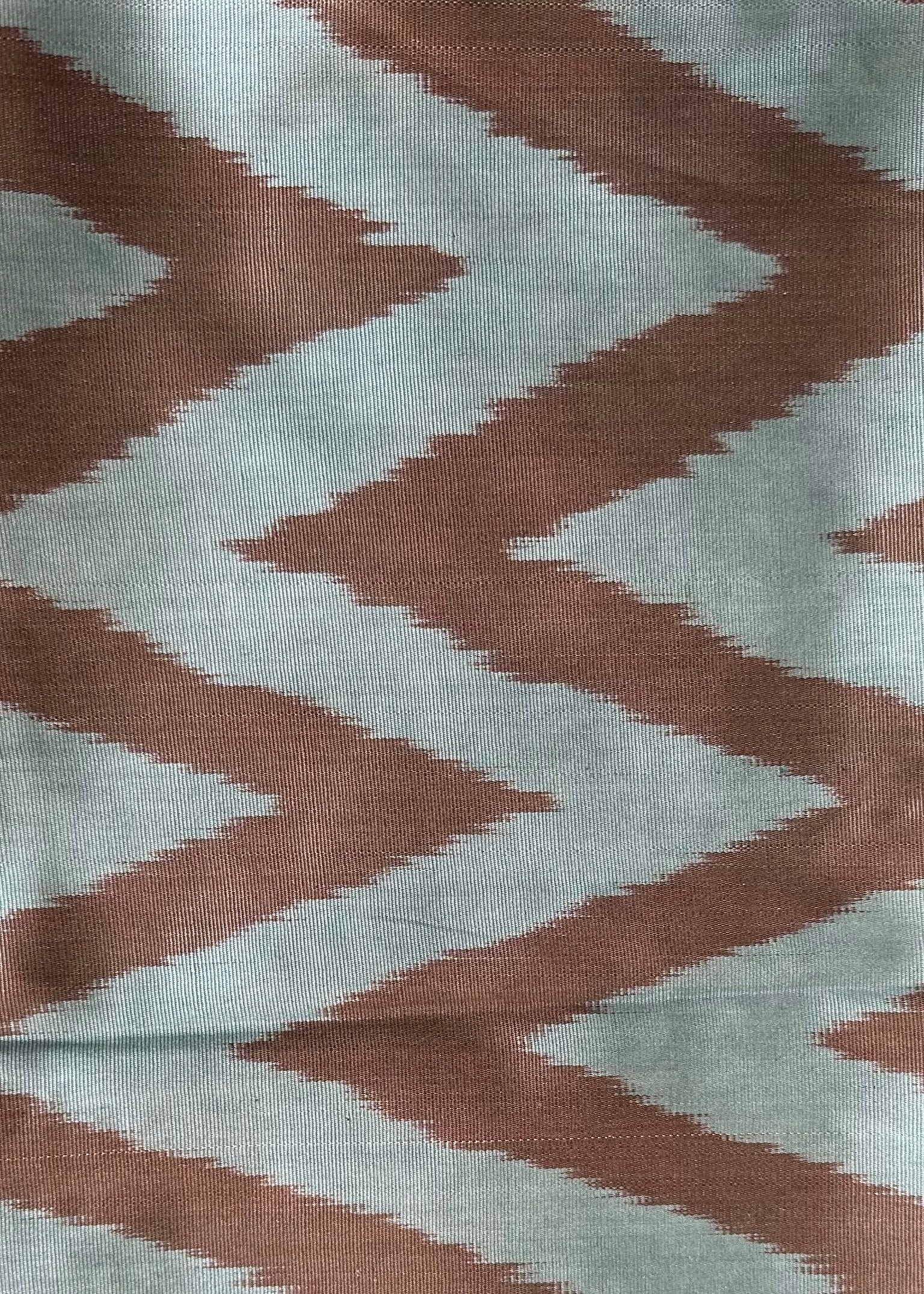 Pale Blue Zigzag Silk Ikat