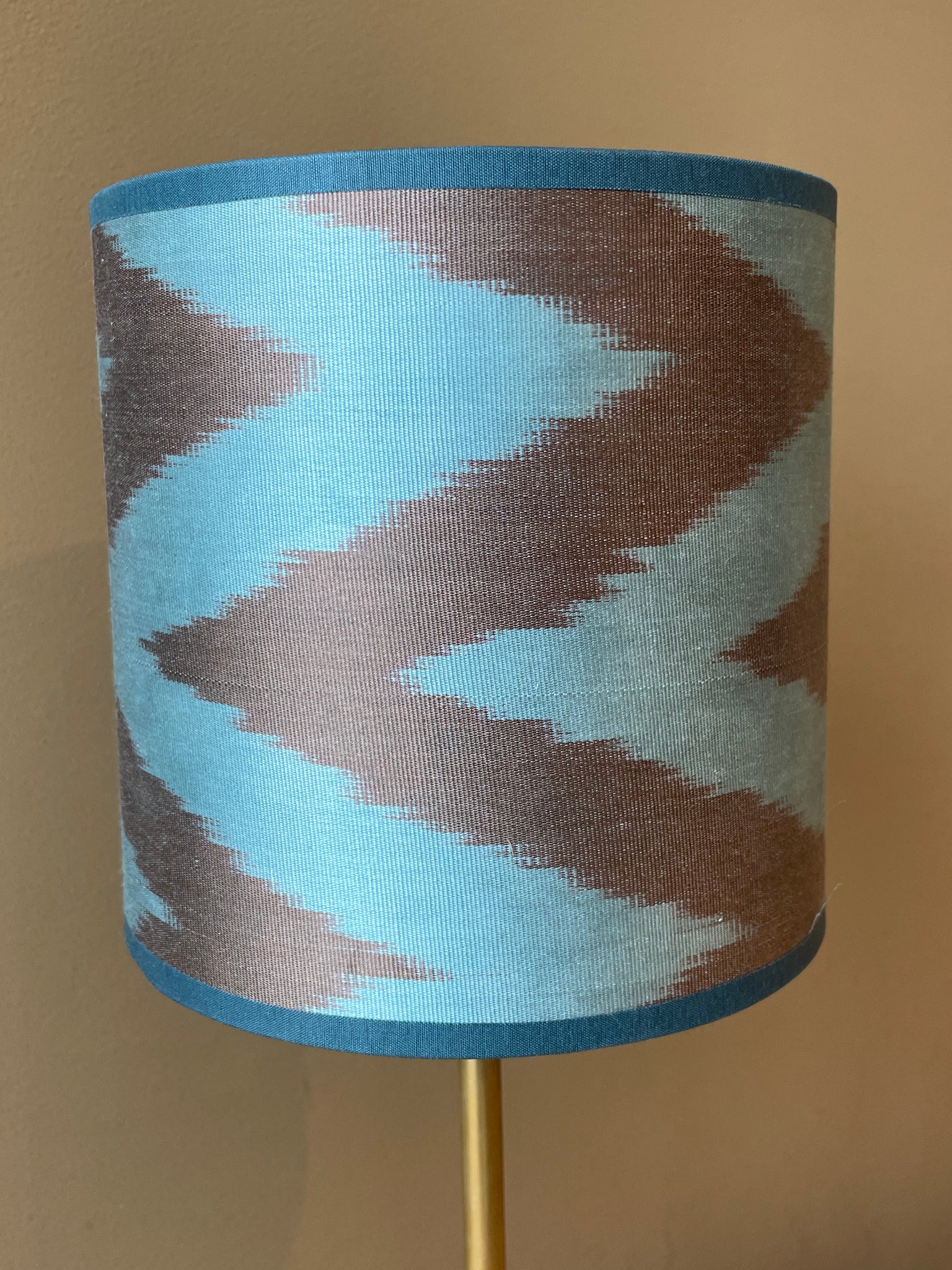 Pale Blue Zigzag Silk Ikat