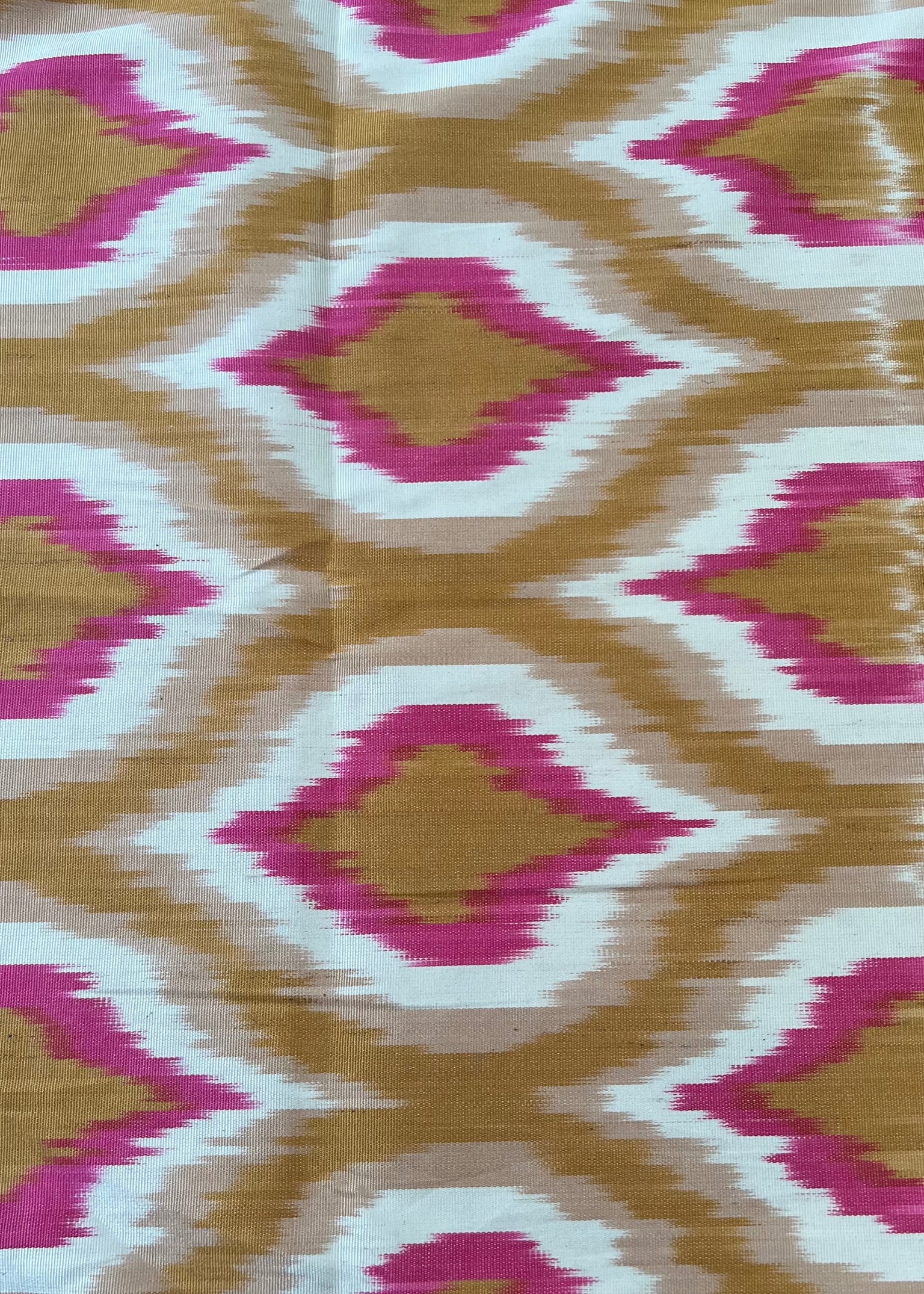 Caramel Fuchsia Flame Silk Ikat