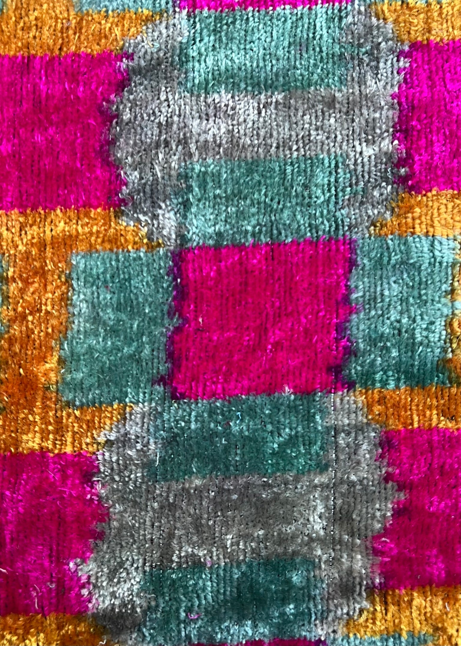 Velvet Neon Pink Squares