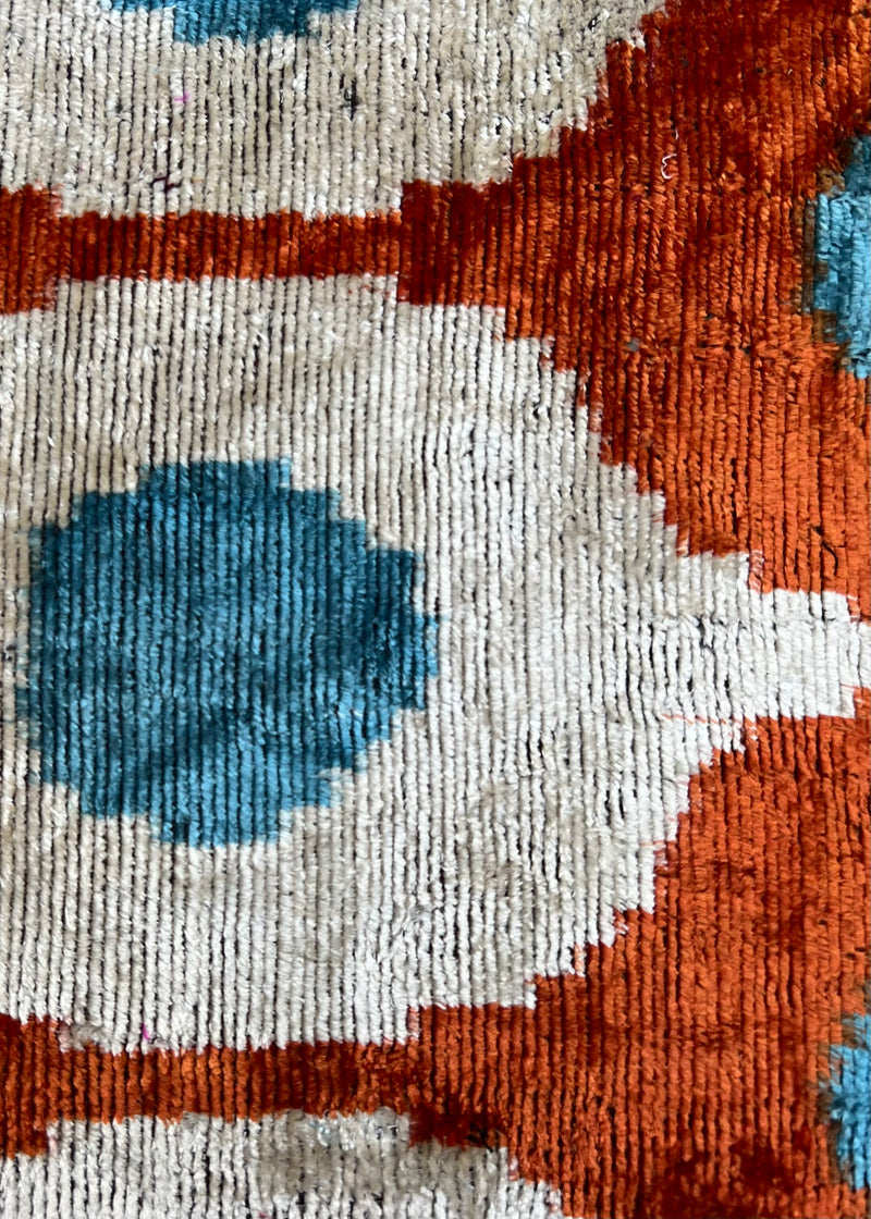 Velvet Orange Blue Flowers