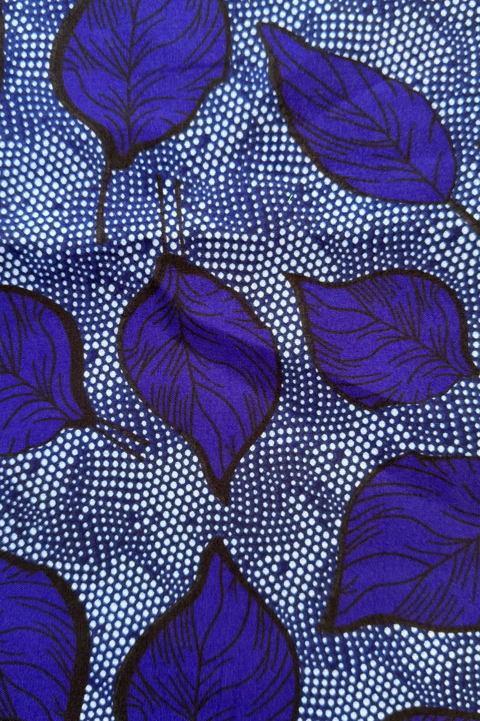 African Wax Blue Kobalt Leaves
